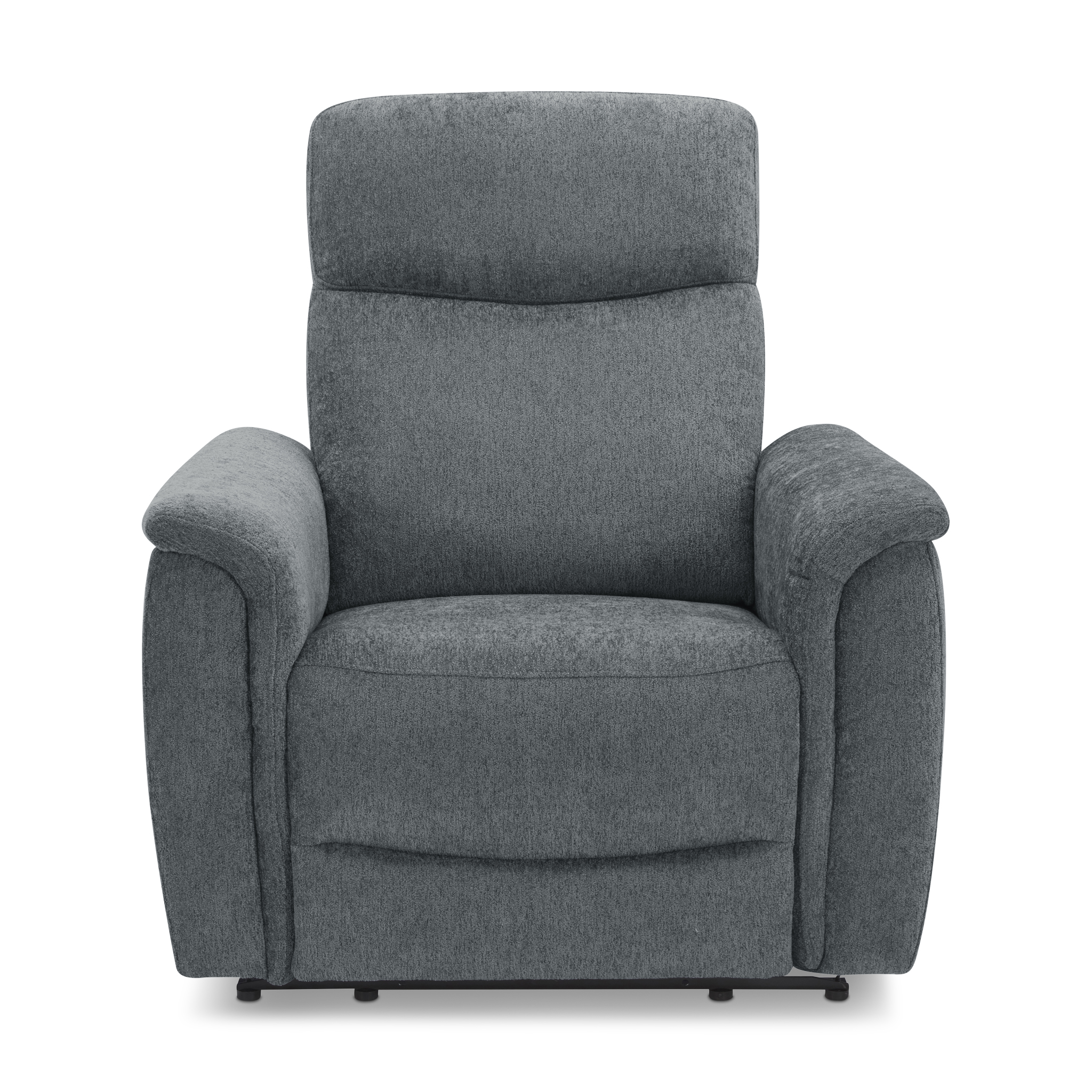 LAZU Dark Grey Fabric 1-Seater Manual Recliner