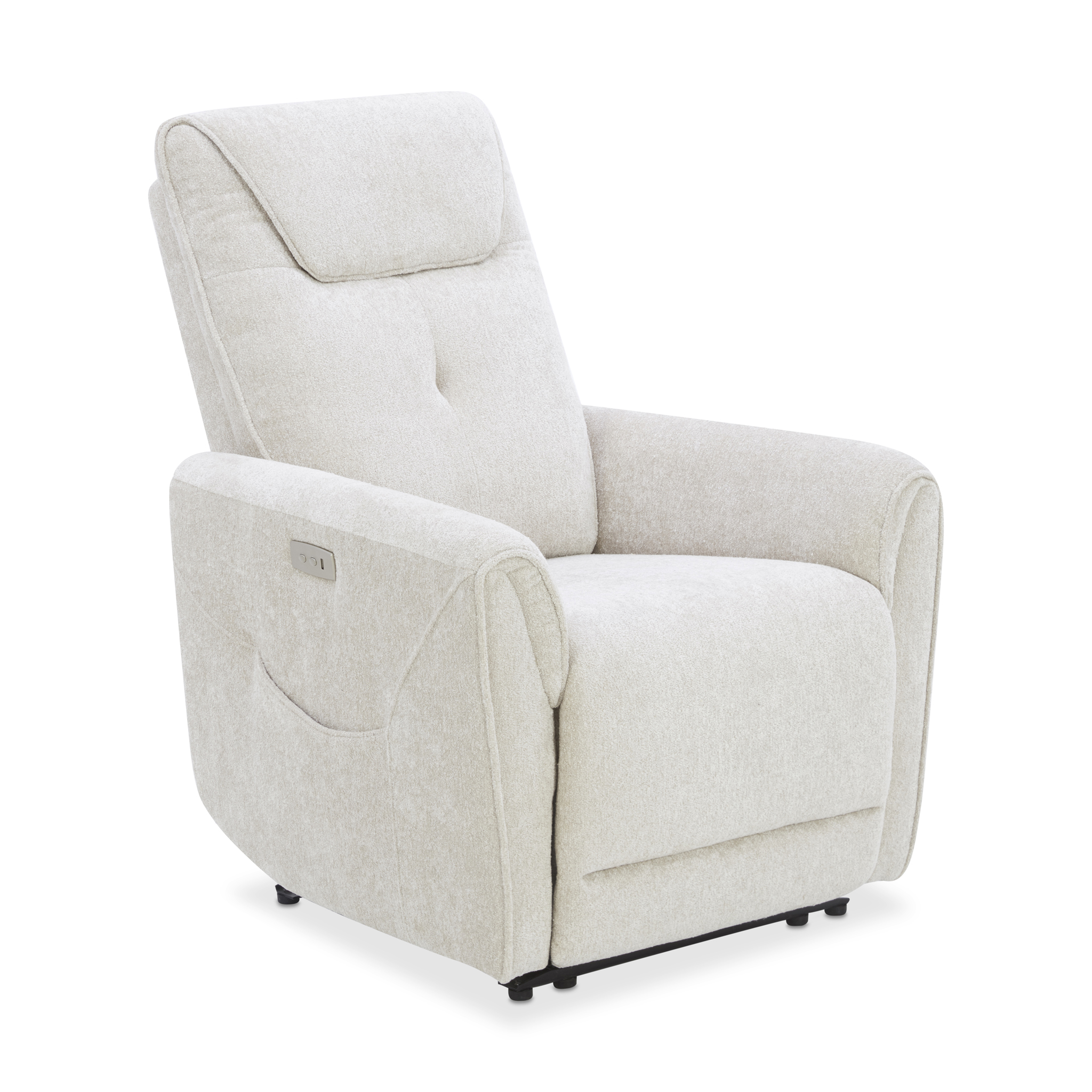 CHILLART Taupe Fabric Electric 1-Seater Recliner