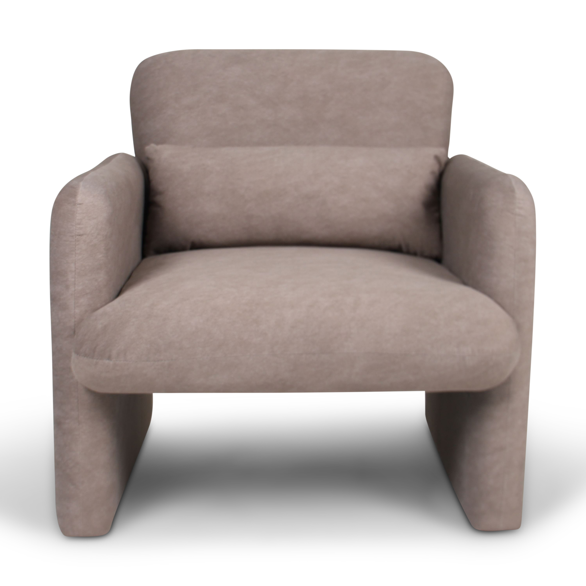 AVENITO Taupe Fabric Armchair