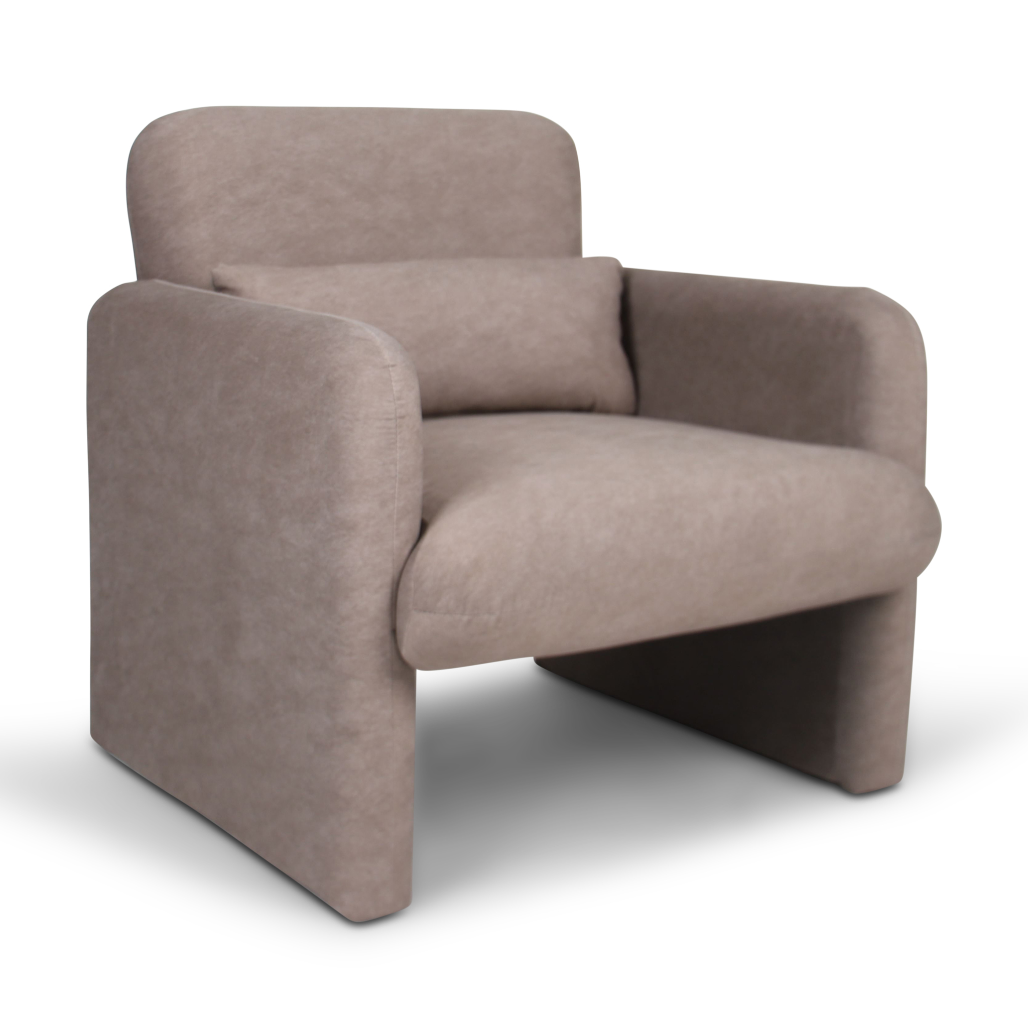 AVENITO Taupe Fabric Armchair