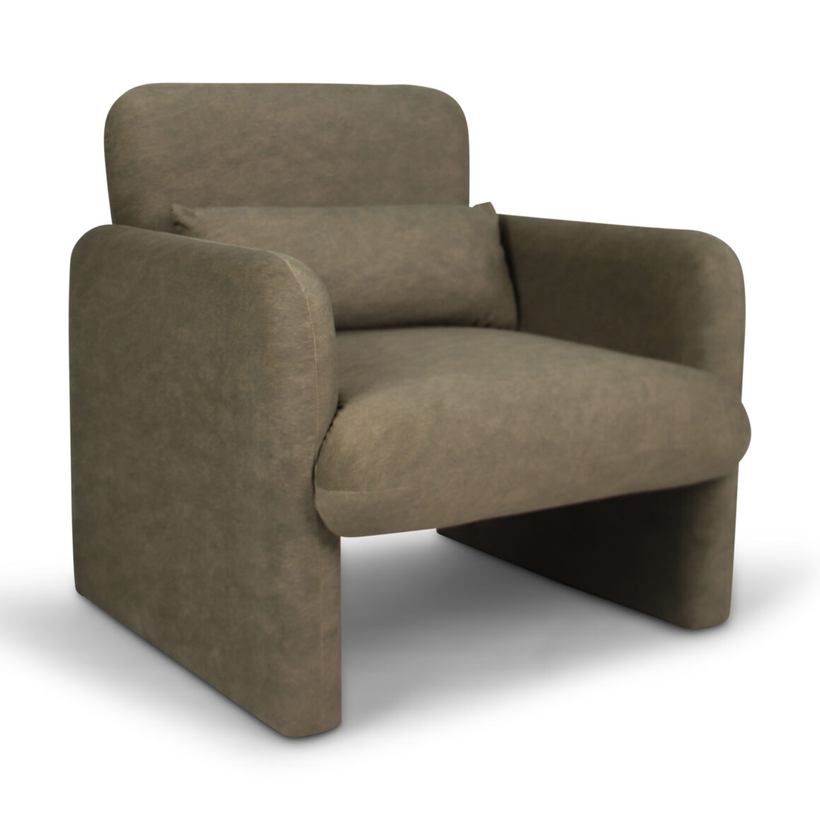 AVENITO Olive Green Fabric Armchair