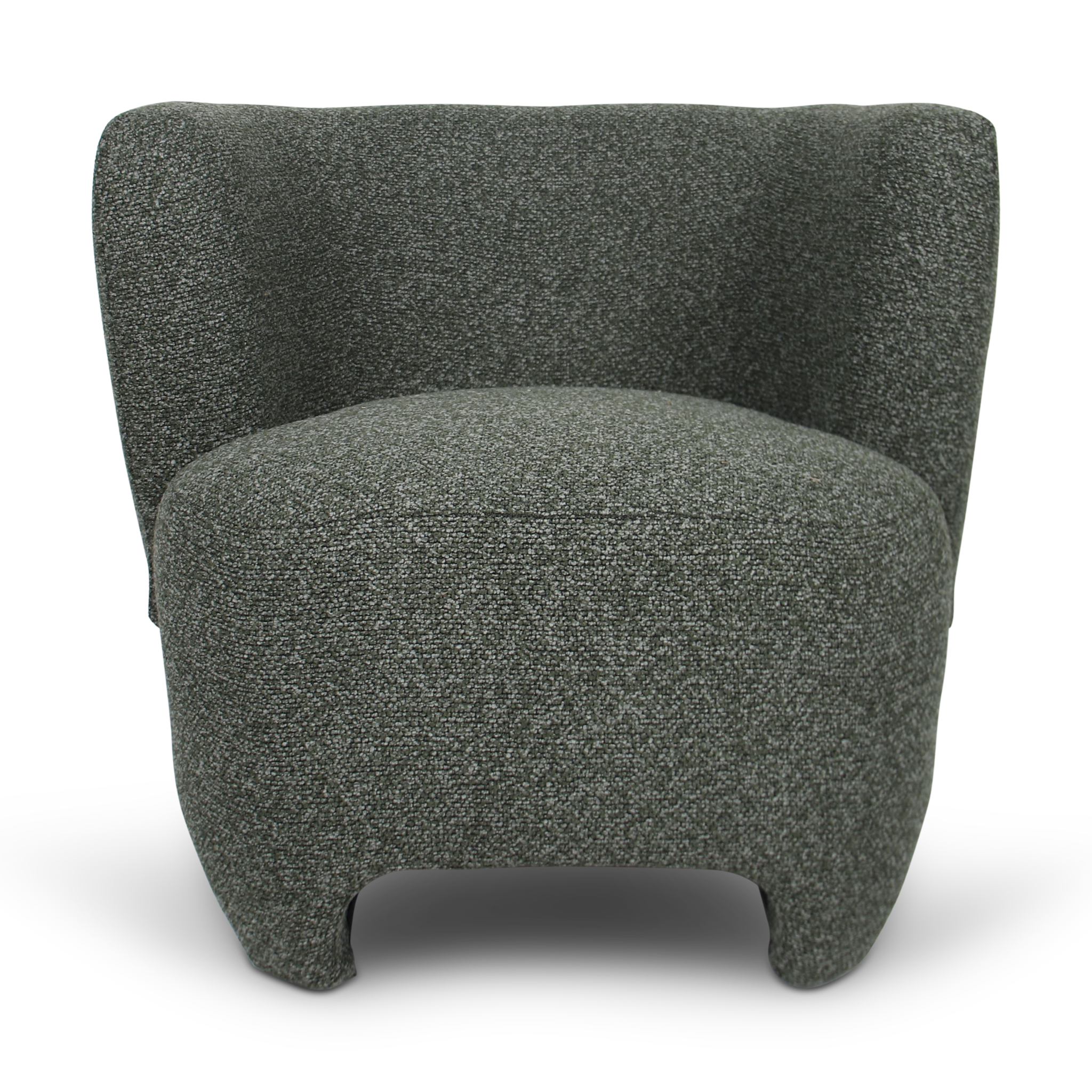 ROLLAX Dark Green Fabric Armchair