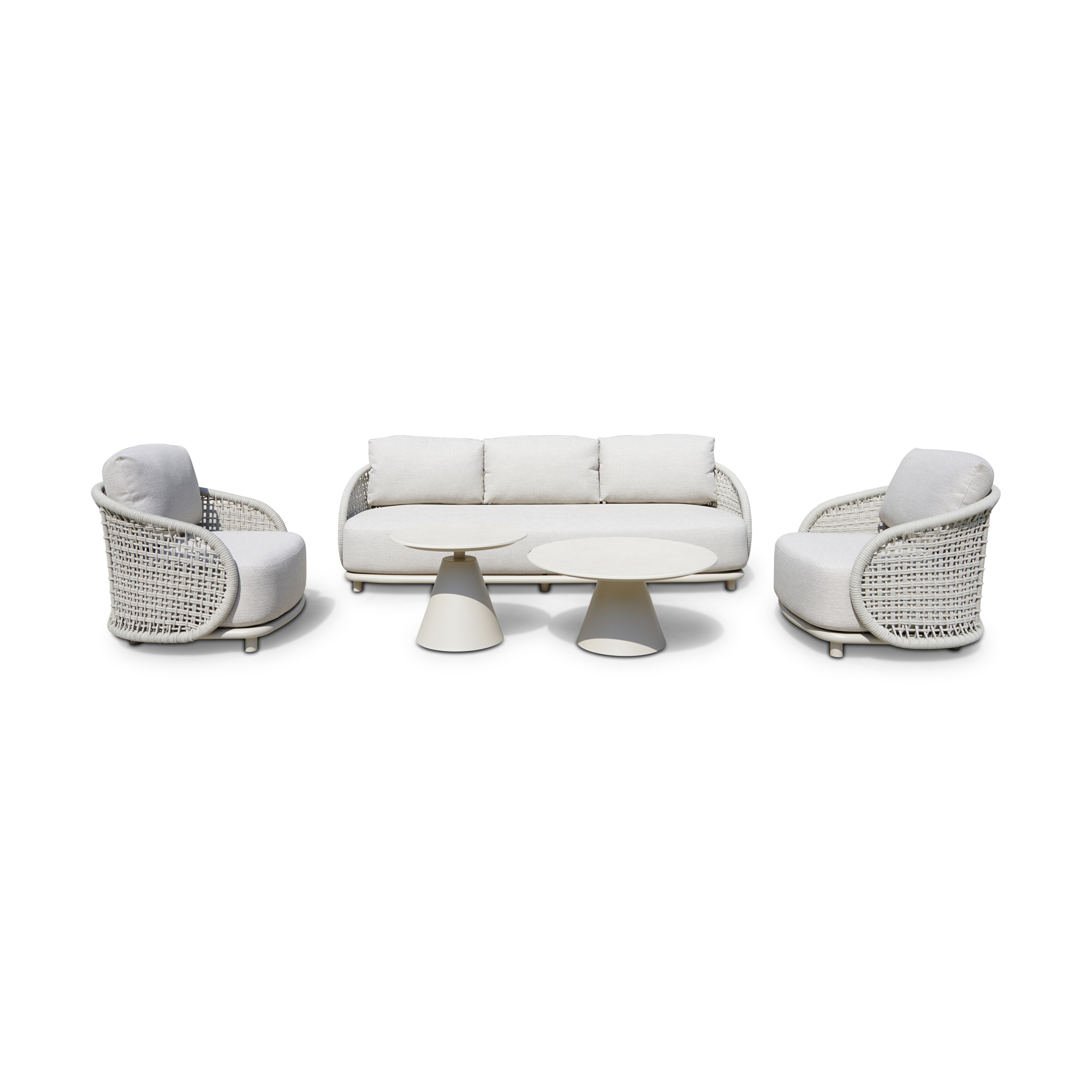 CAMPSITT Beige Outdoor Aluminum Lounge Set