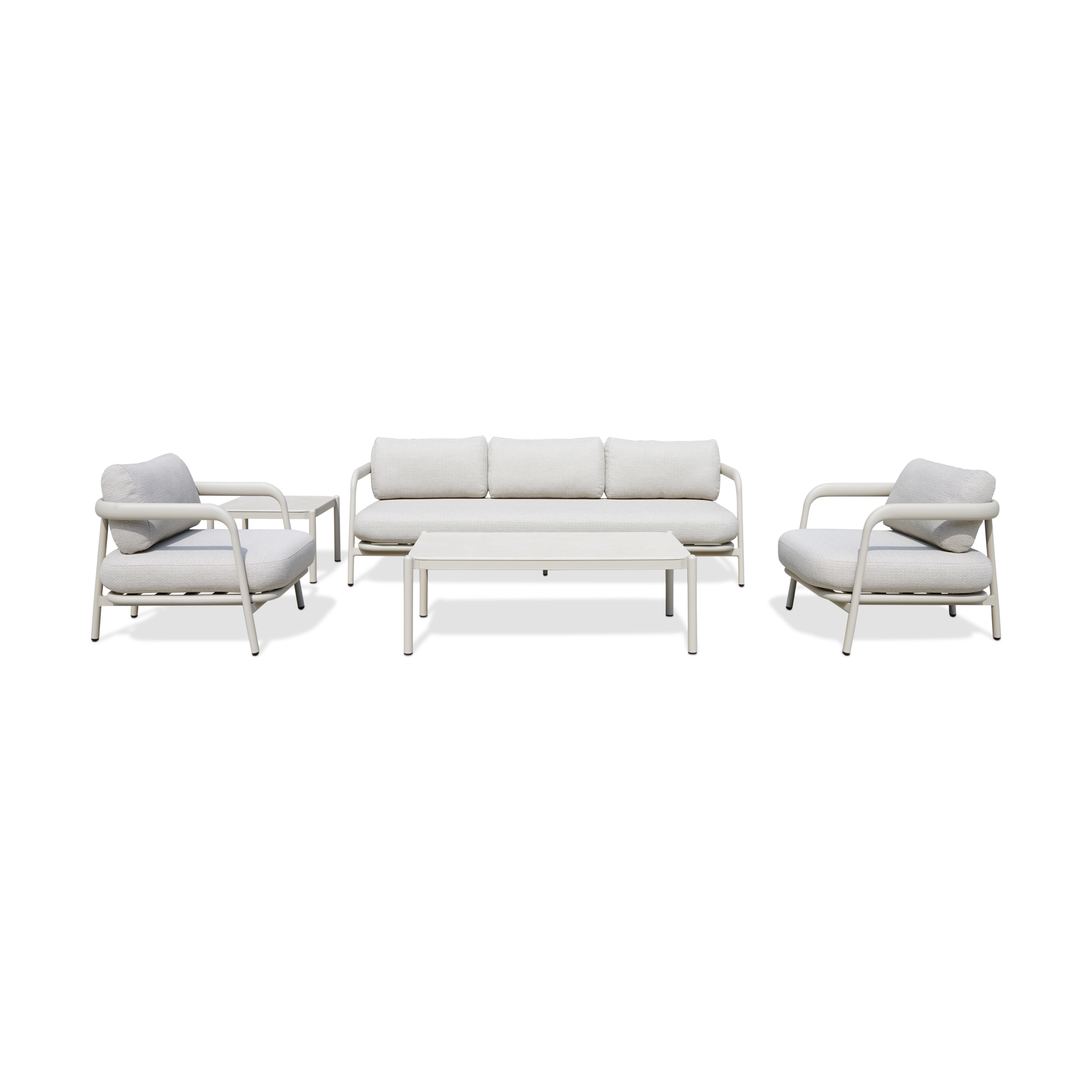 VAROSA Beige Outdoor Lounge Set Aluminum