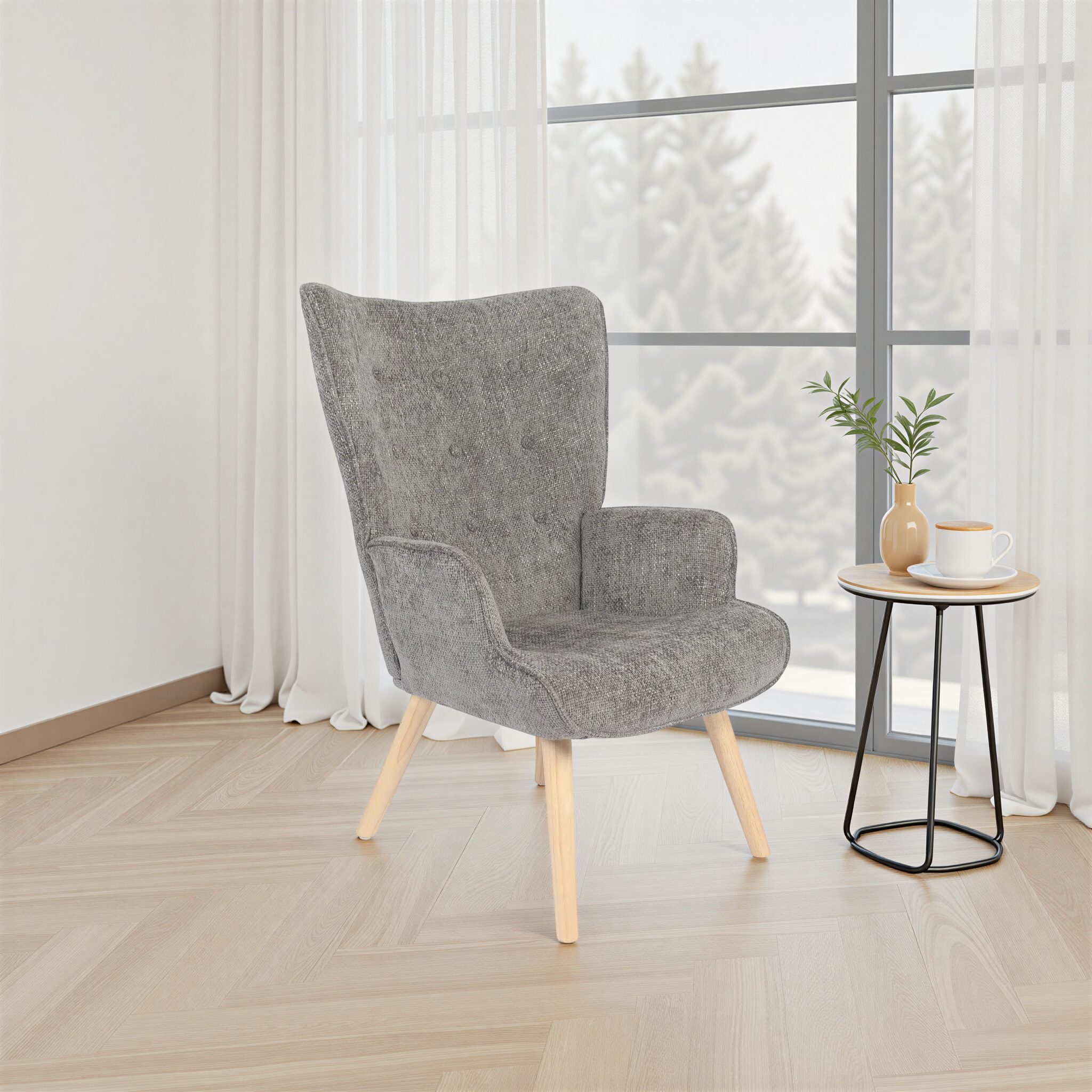 AURORA Light Grey Armchair