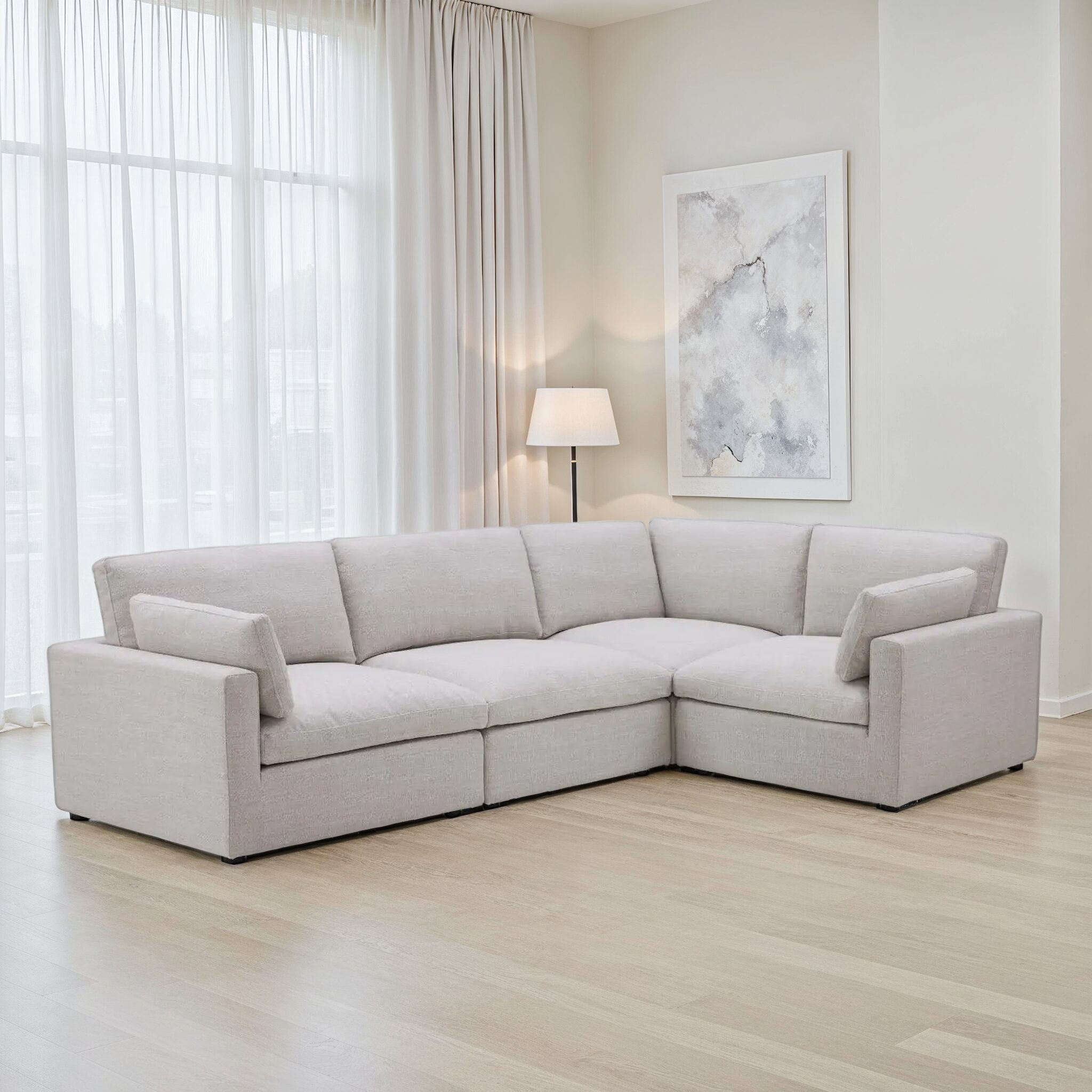 TRIM Beige Corner Sofa