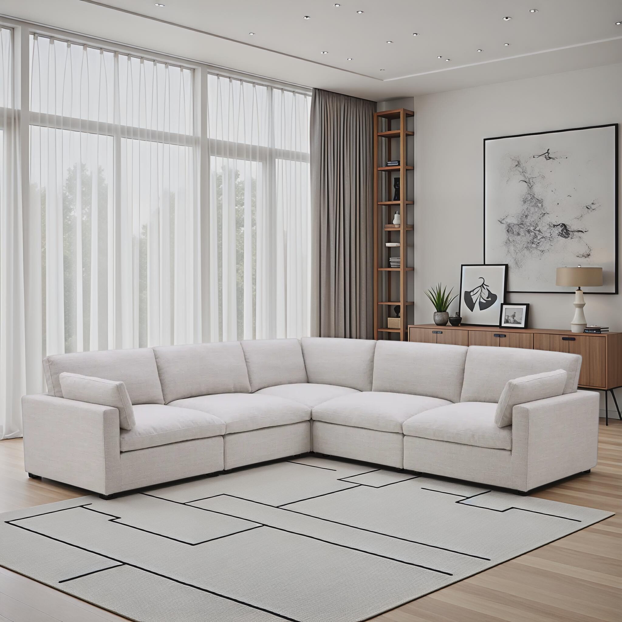 TRIM Beige Corner Sofa