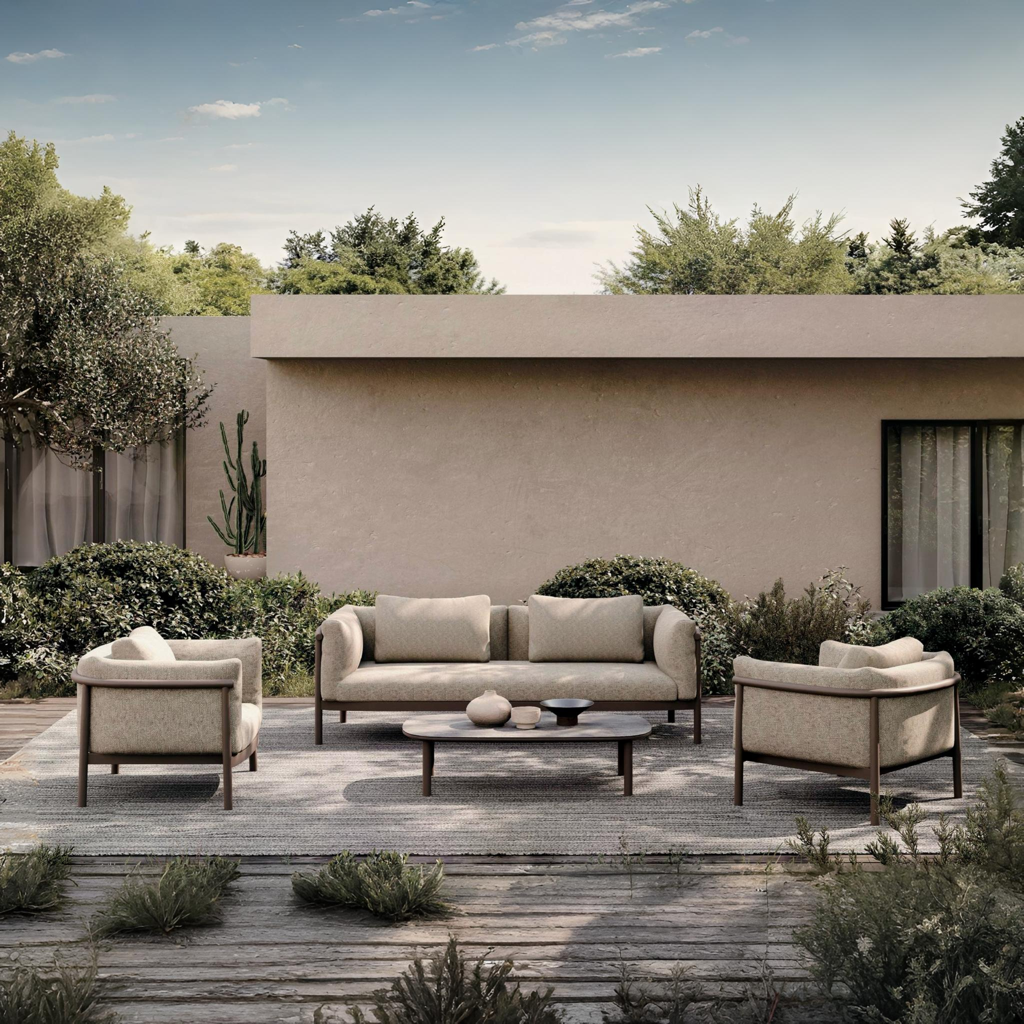 BORA Taupe Outdoor Aluminum Lounge Set