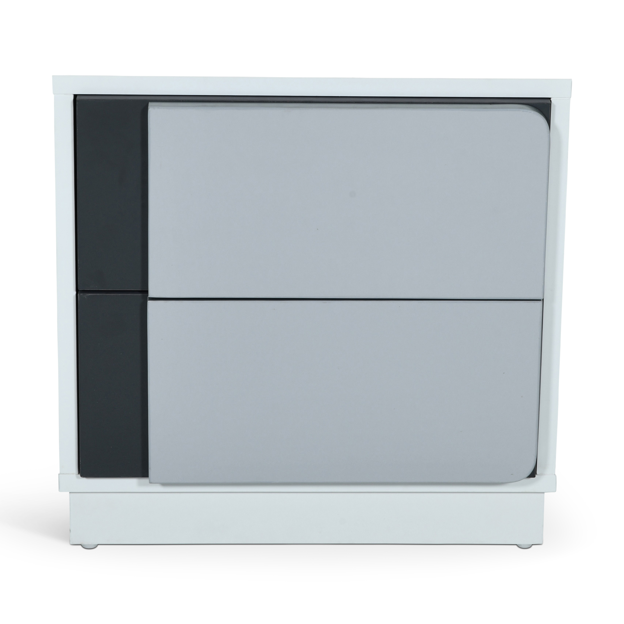 GLAYRA Grey and White Night Stand