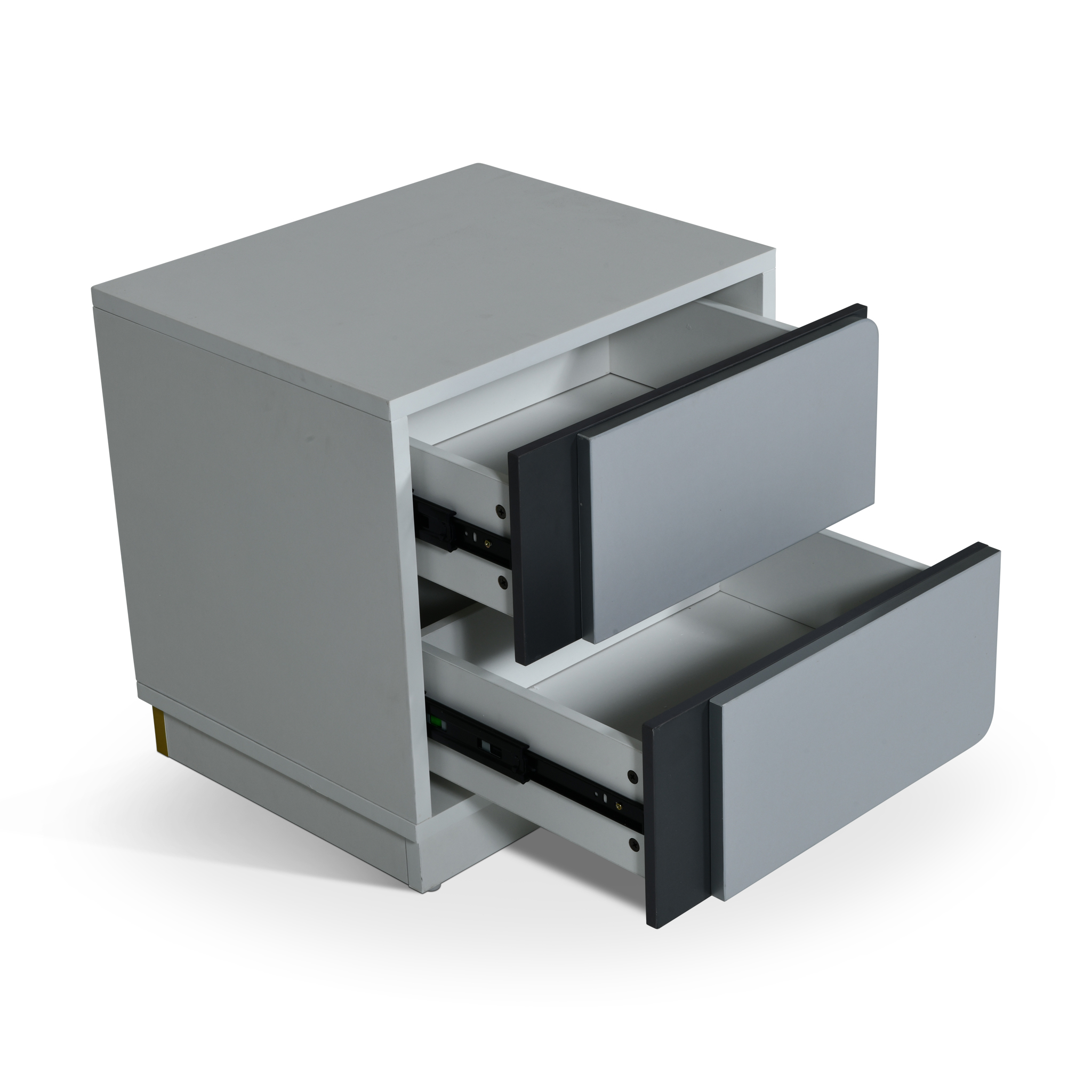 GLAYRA Grey and White Night Stand