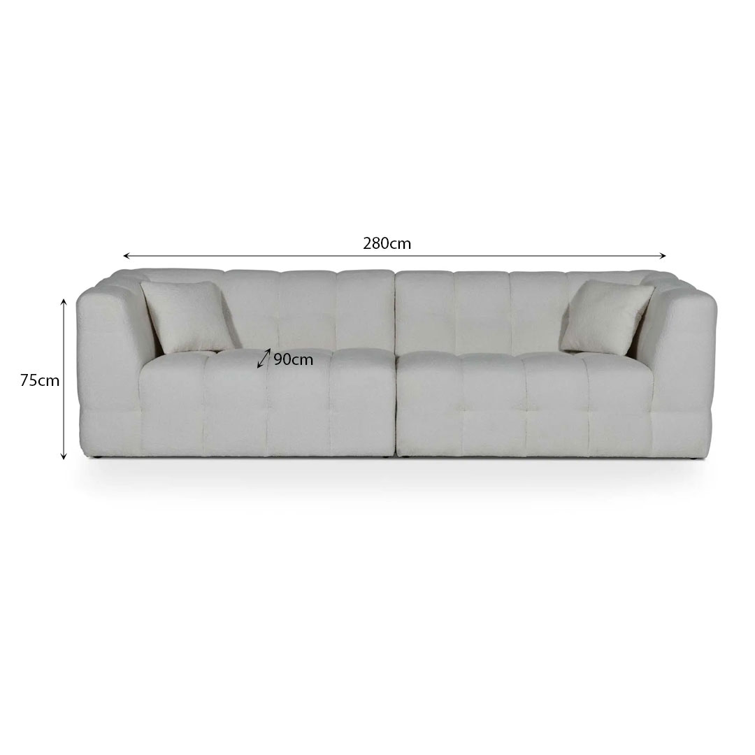 DORMANCE White Fabric Sofa