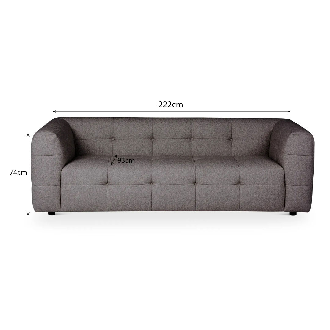 SOFFINO Grey Fabric Sofa