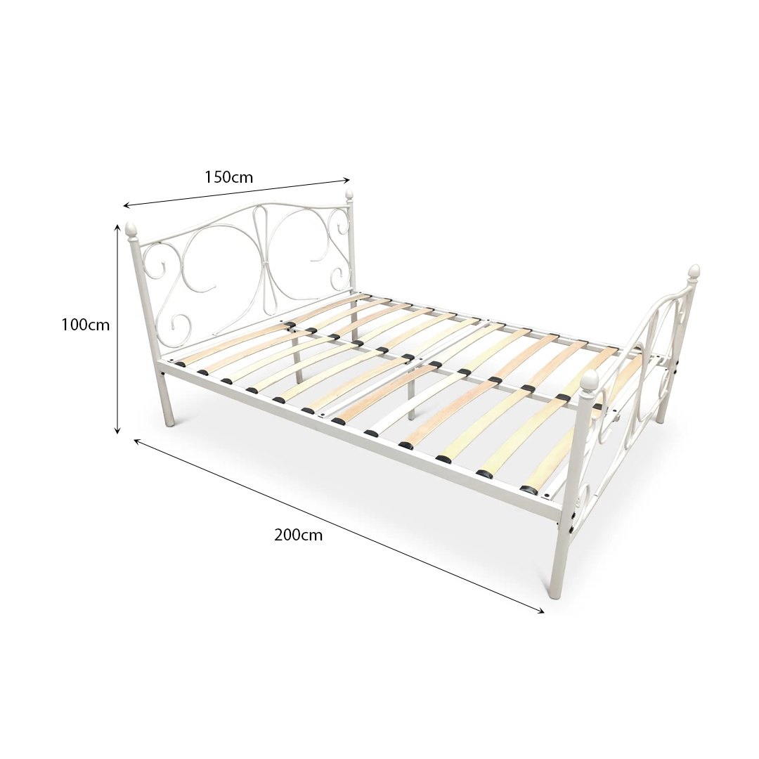 TRUENO Metal Bed White