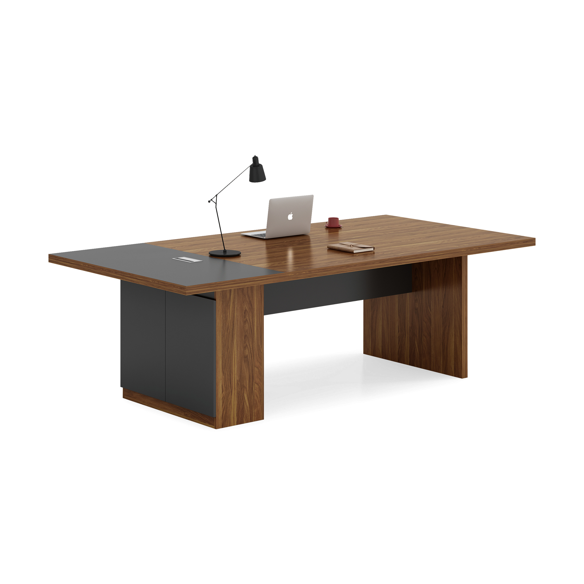 CANDORE Walnut and Grey Conference Table