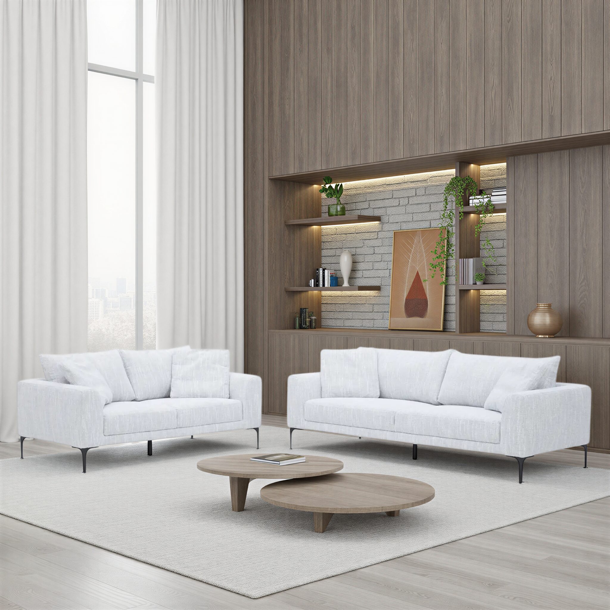 STILIX Gray Sofa Set