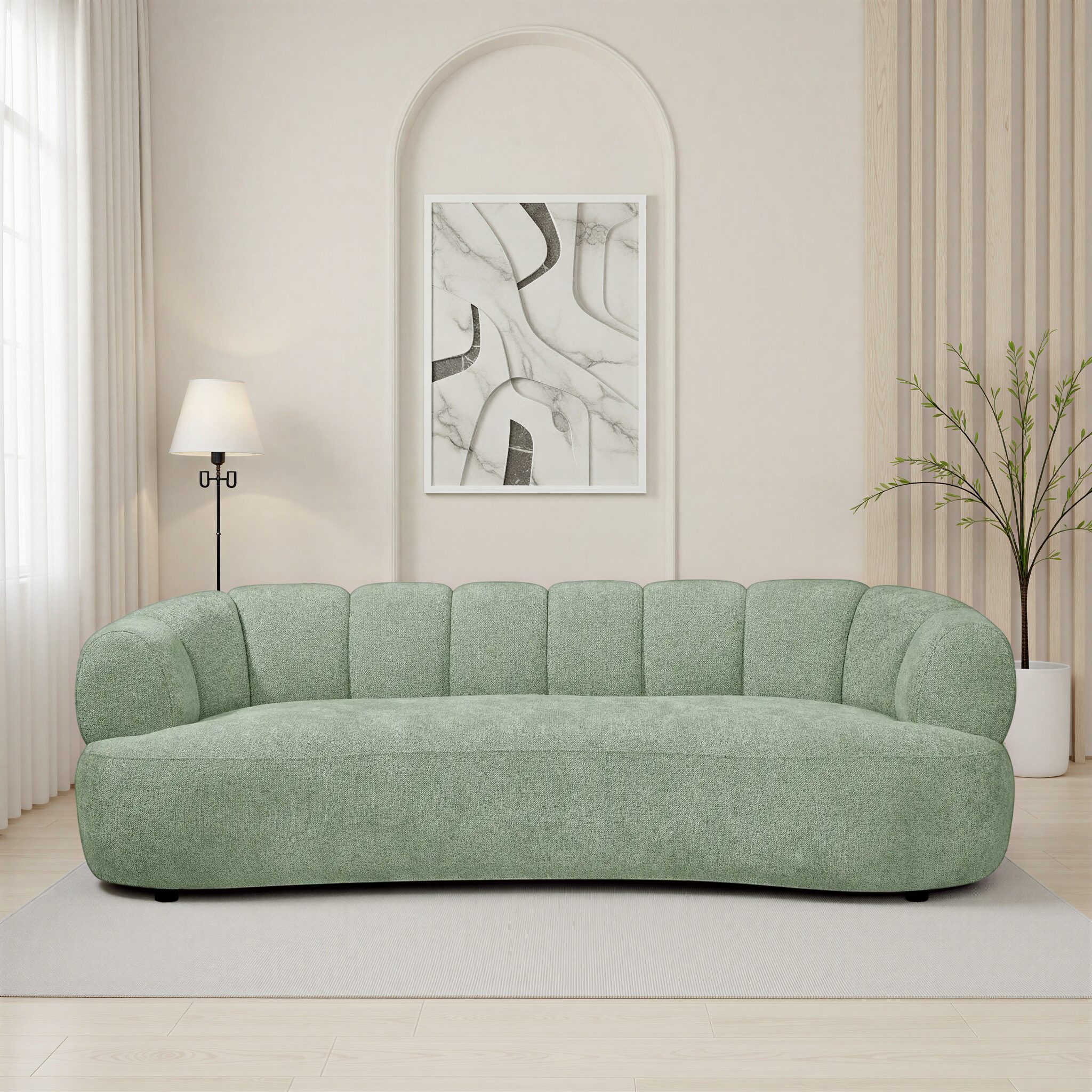 ARIMBO Green 3-seater Sofa