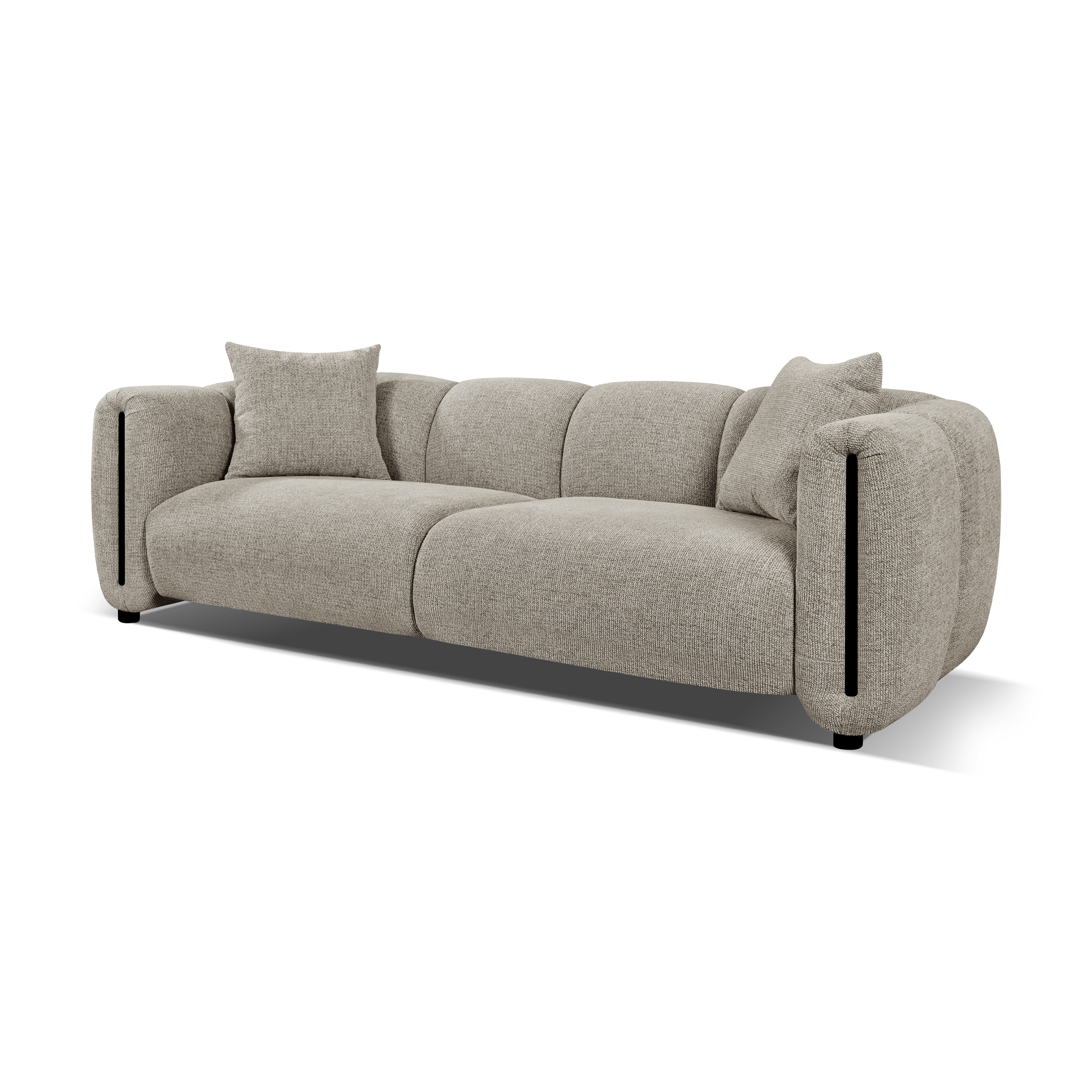 KARMO Taupe  3-seater Sofa