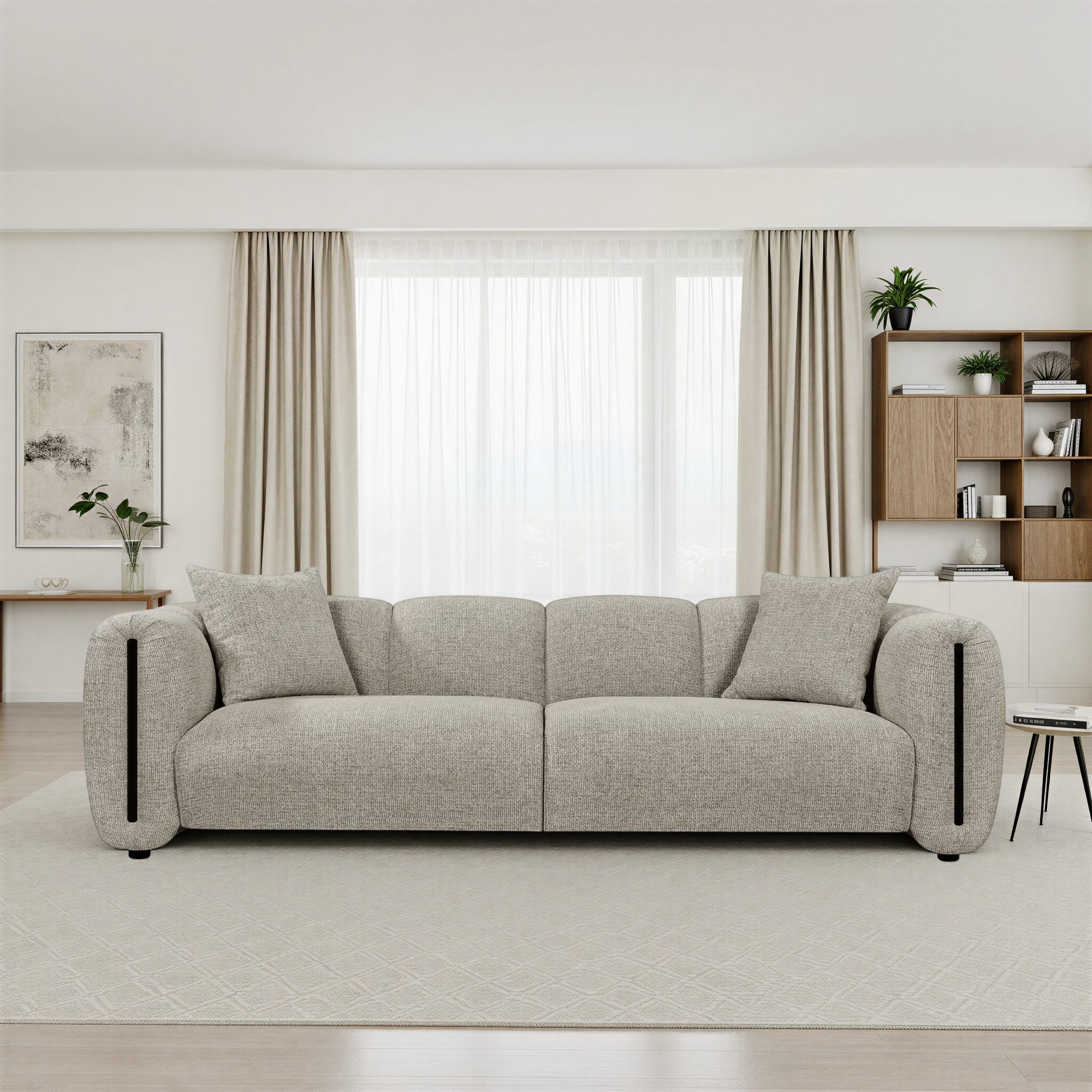 KARMO Taupe  3-seater Sofa