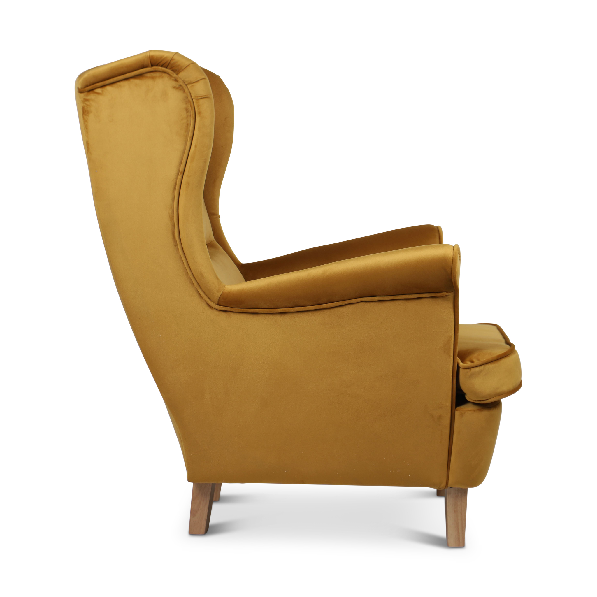 HOZPY Gold Velvet Armchair