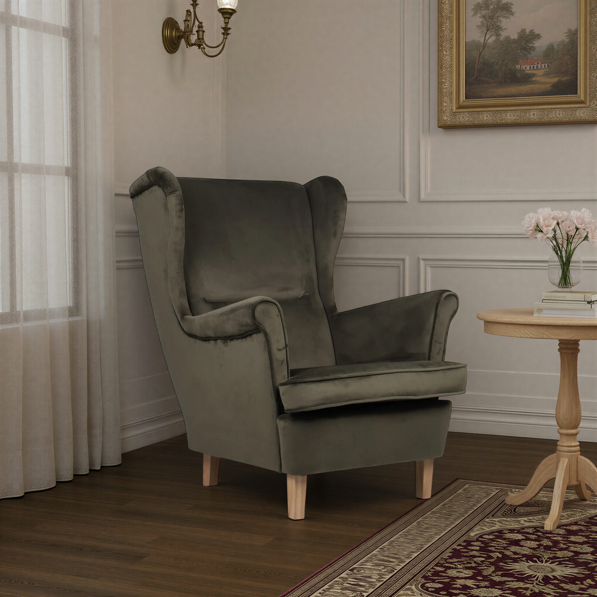 HOZPY Armchair in Olive Green