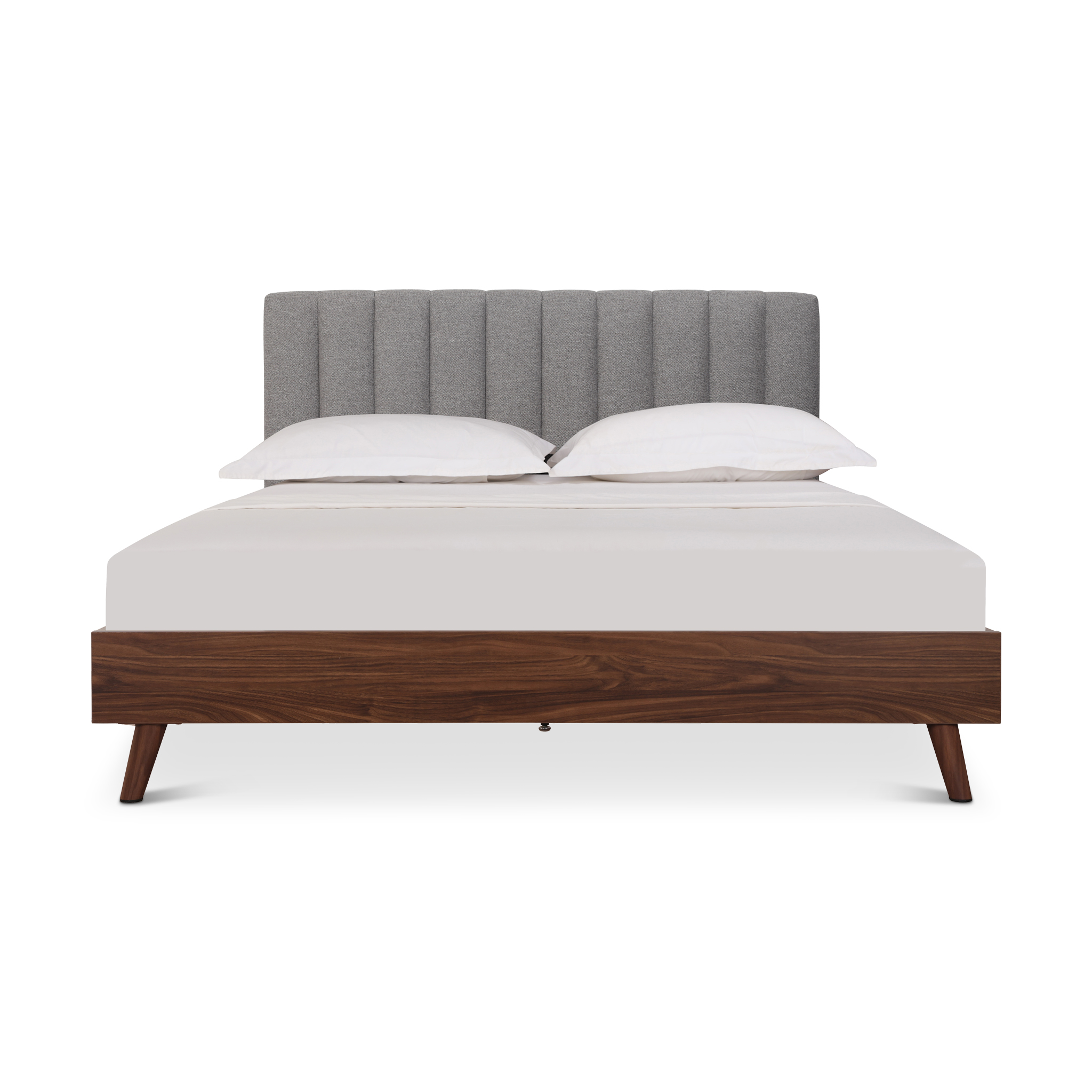 ALIVIA Grey and Walnut Bed