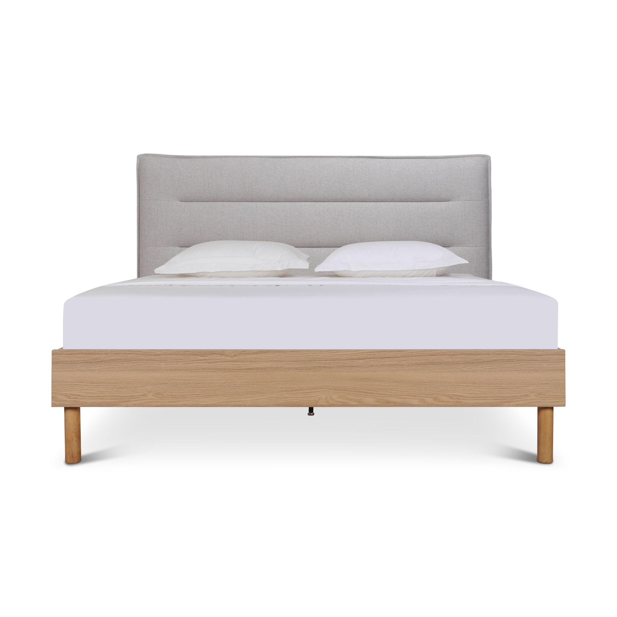 SOLENE Light Grey and Sonoma Bed