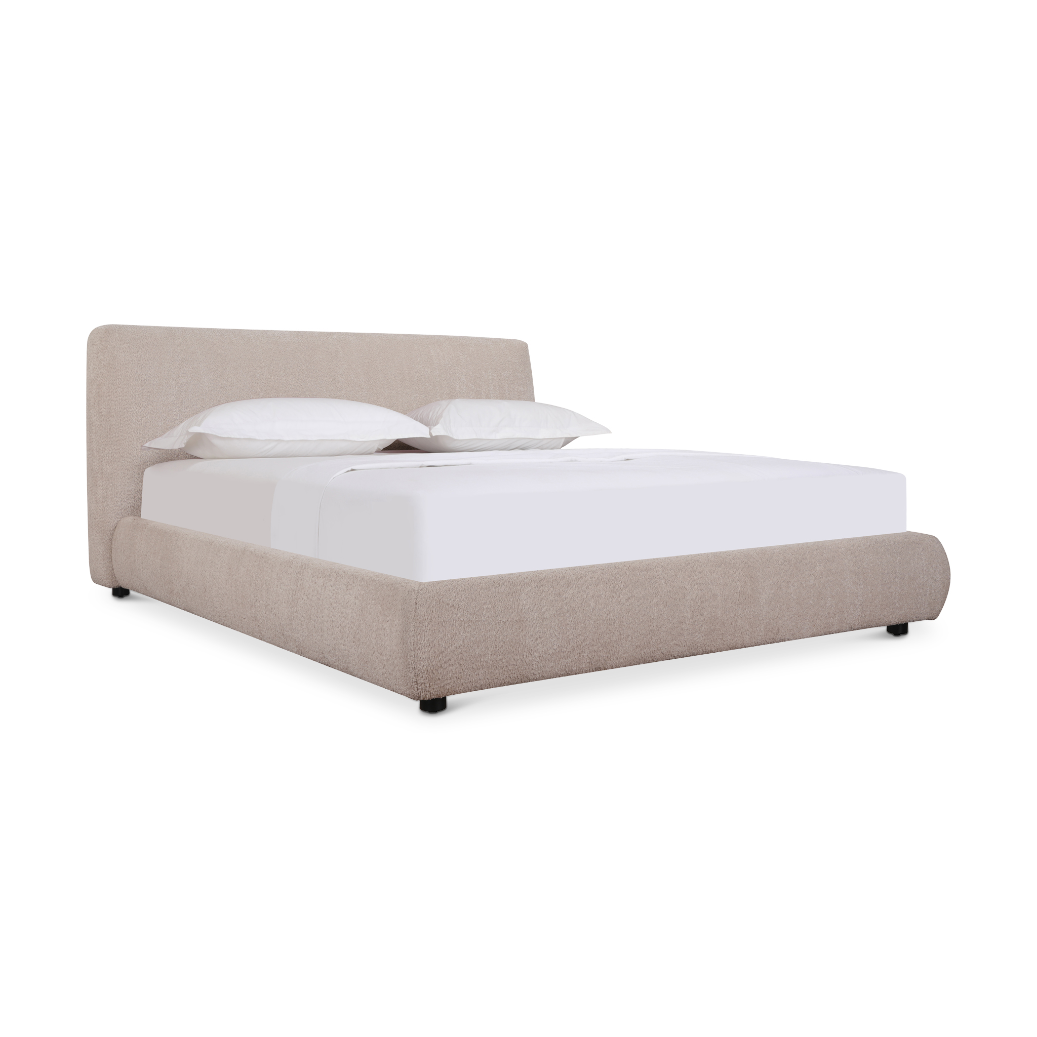 RELIZ Beige Fabric Bed