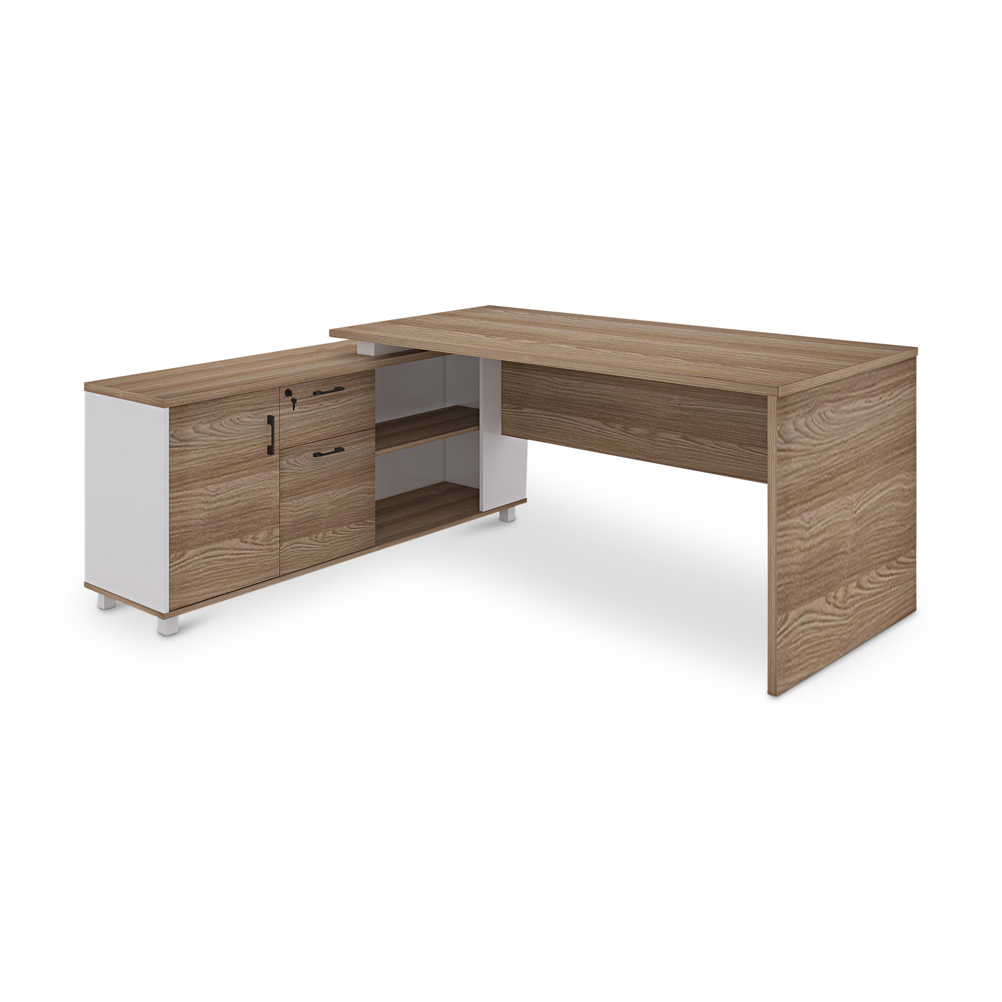 DOCKTOR Walnut White L Desk
