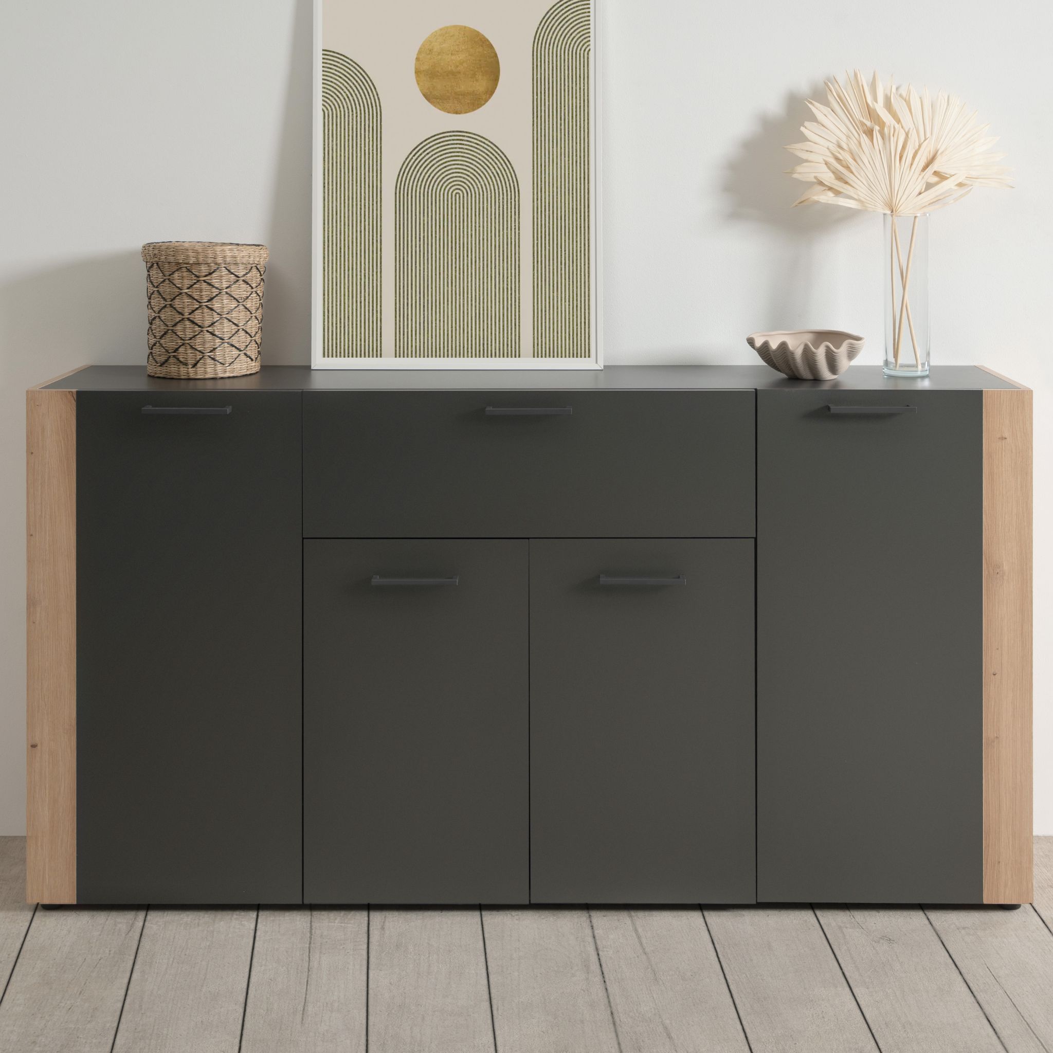 CENTO Anthracite and Artisan Oak Buffet