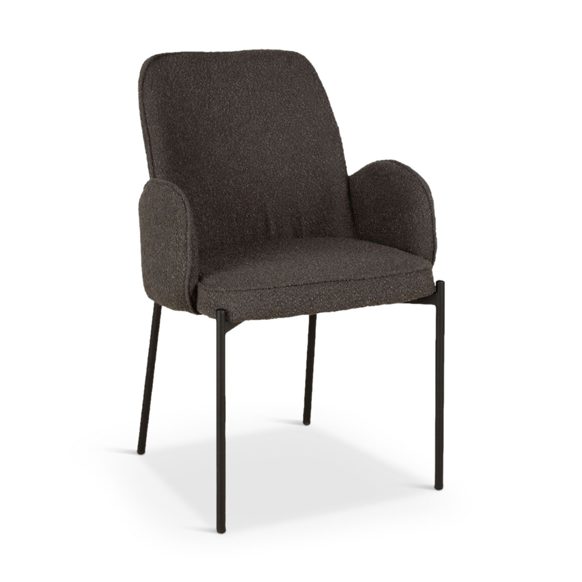 PETALS Dining Chair Dark Grey Fabric