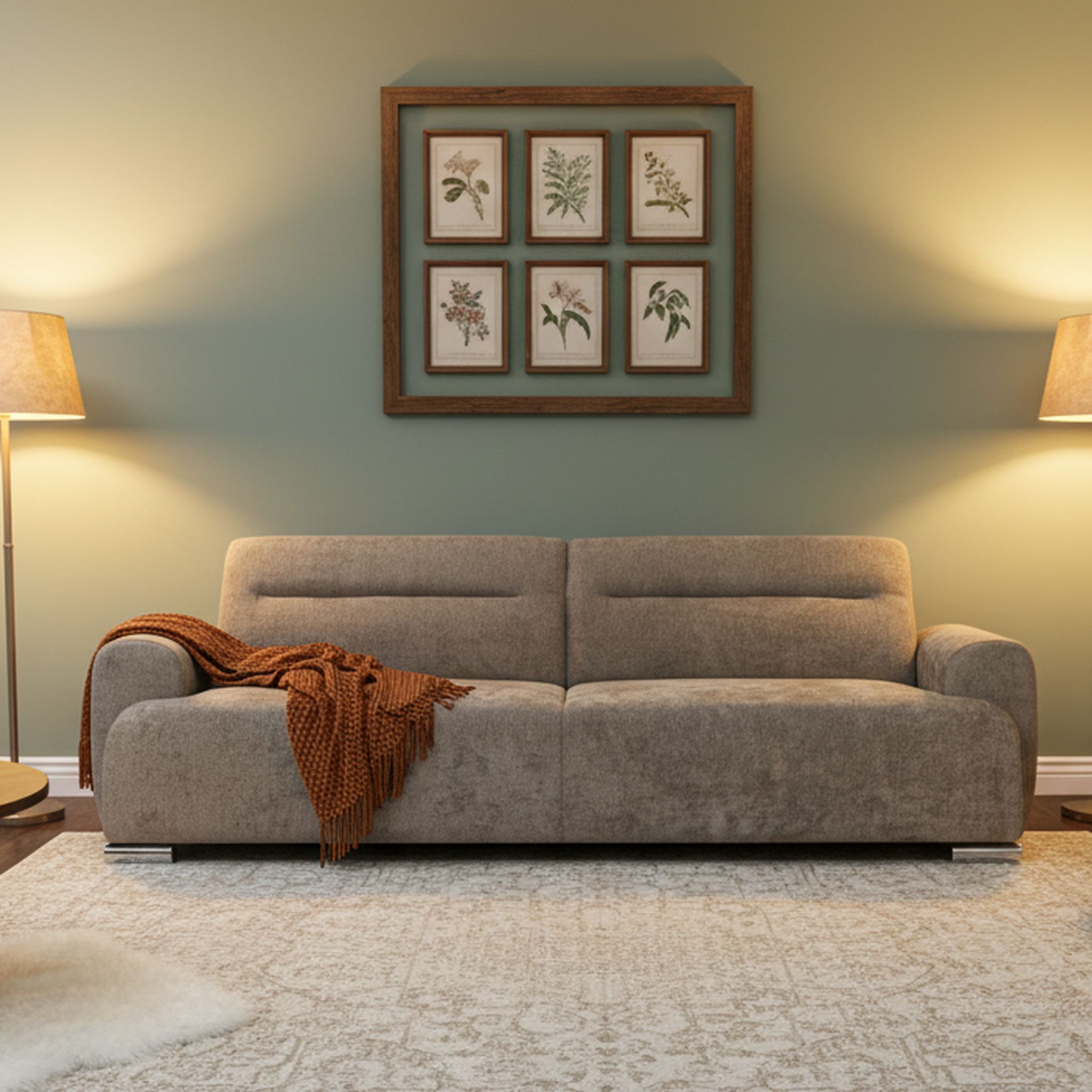 ROI Light Brown Sofa Bed