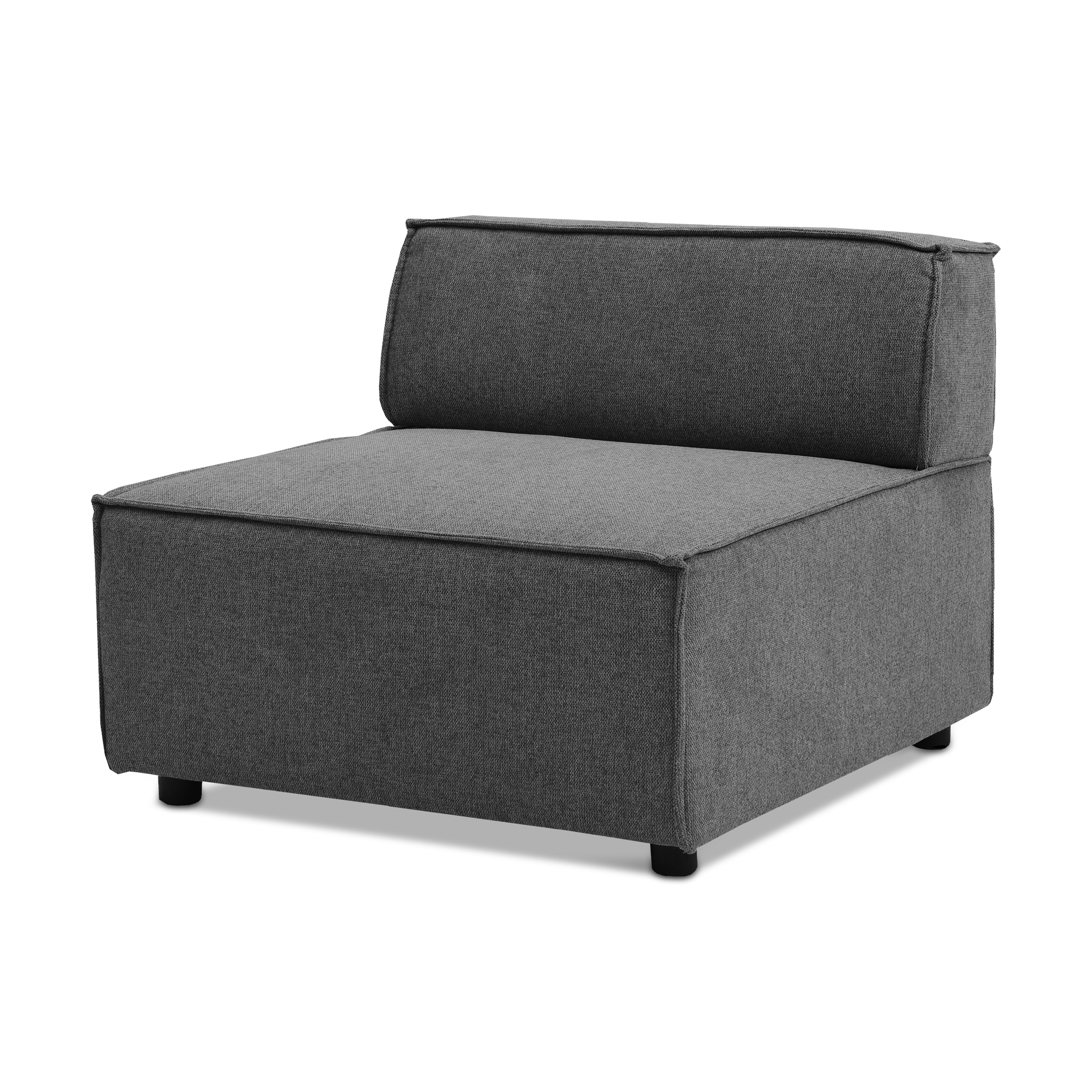 FORENCE Dark Grey Modular Armless Sofa Unit