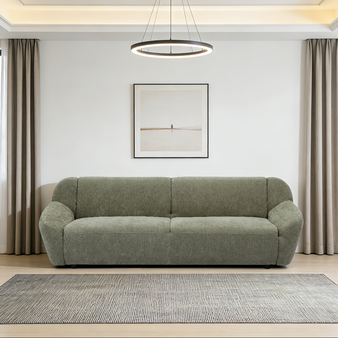 LINOVA Green 3-Seater Sofa
