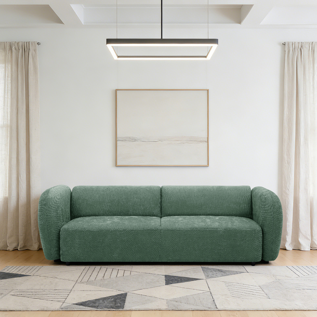 ALMOOZY Green 3-Seater Sofa