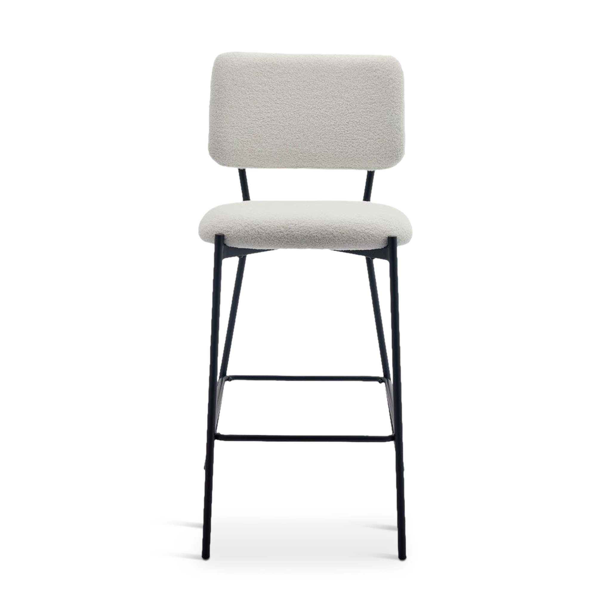 BARESOL Bar Stool White Fabric