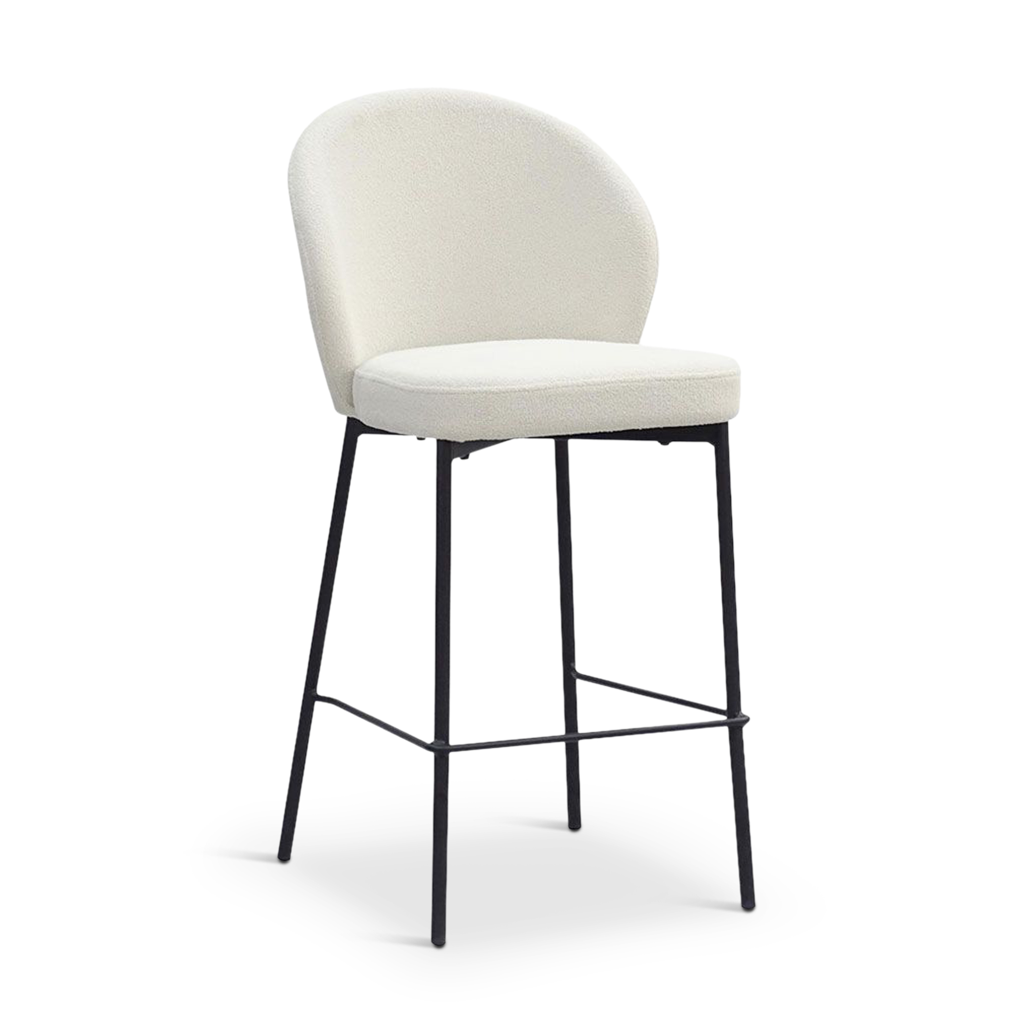 WIPPED Bar Stool White Fabric