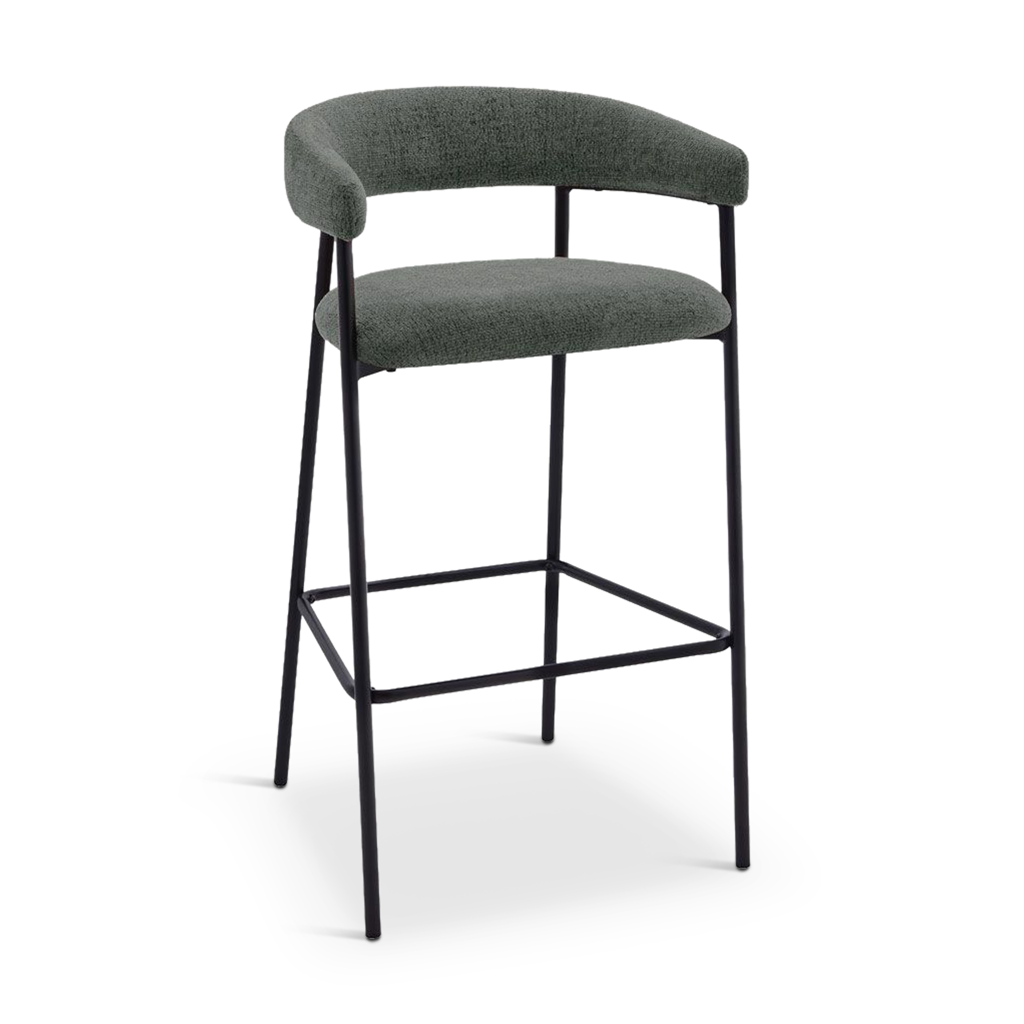 MARZAL Bar Stool Grey Fabric