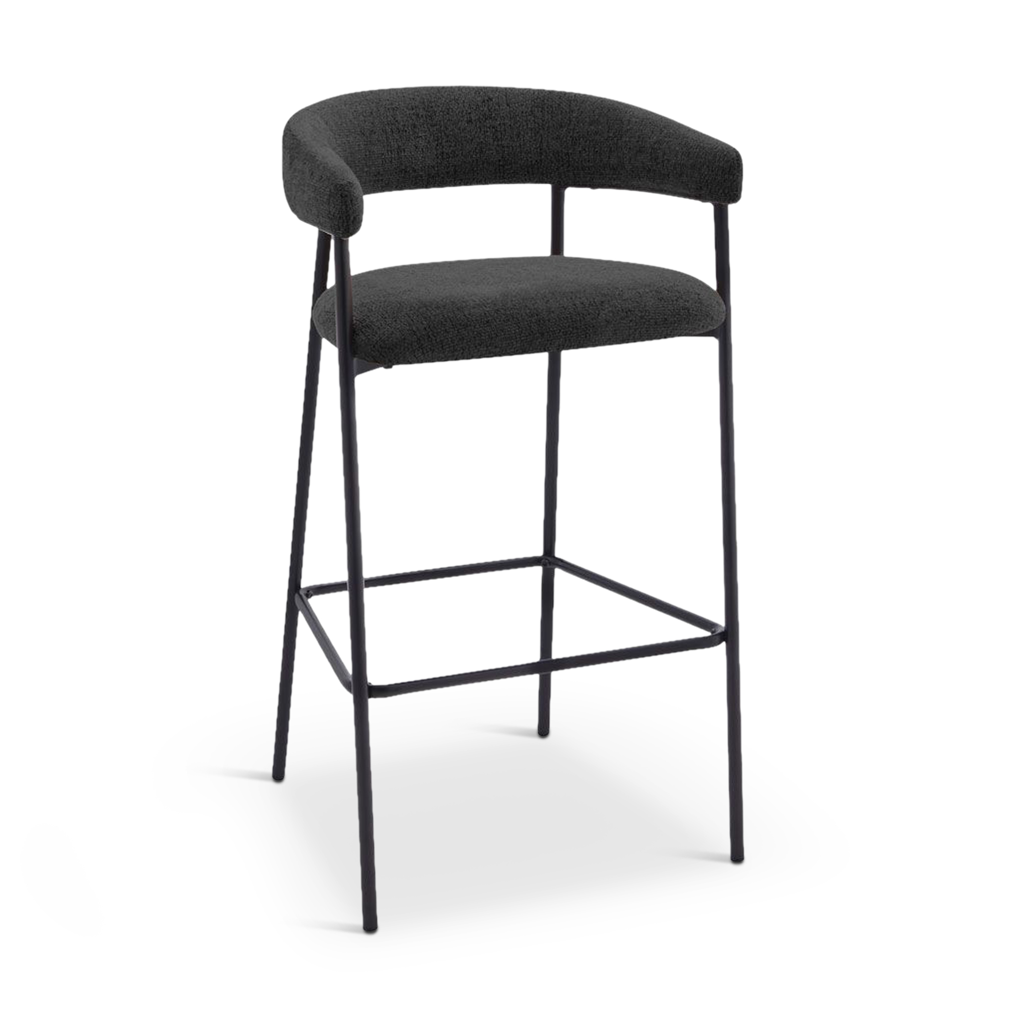 MARZAL Bar Stool Black Fabric