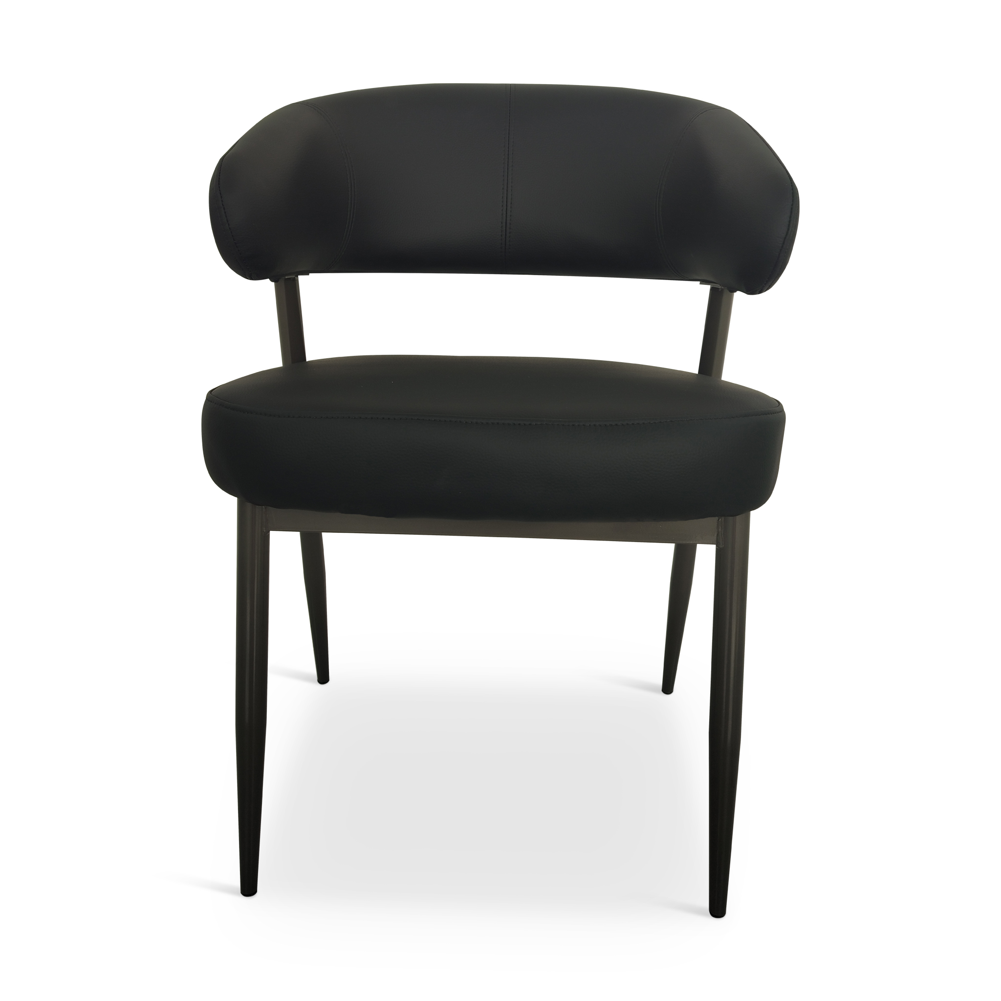 DANIS Black Leather Dining Chair