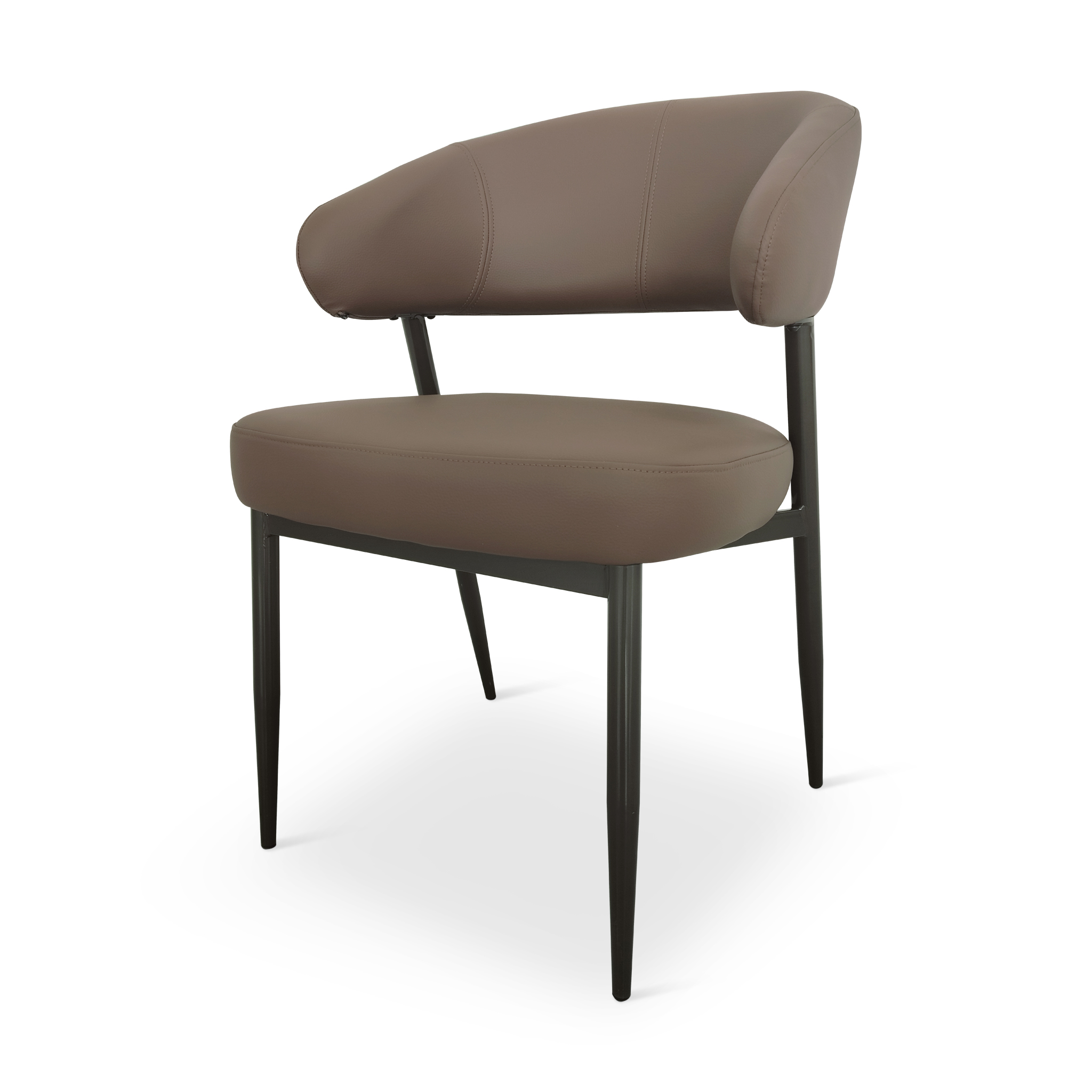 DANIS Brown Leather Dining Chair