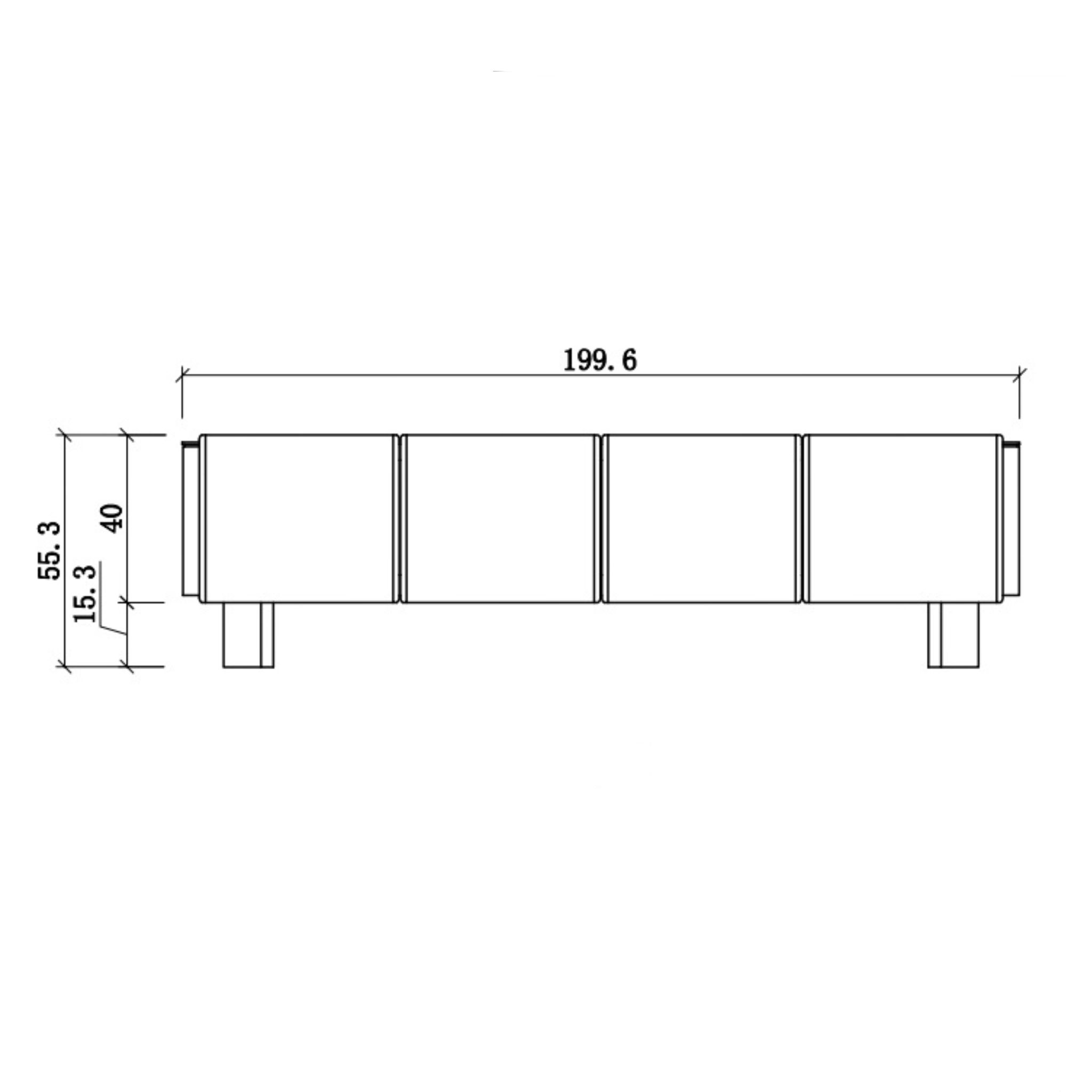 BRUNELLI Travertine-Top TV Stand with Brown Oak Finish
