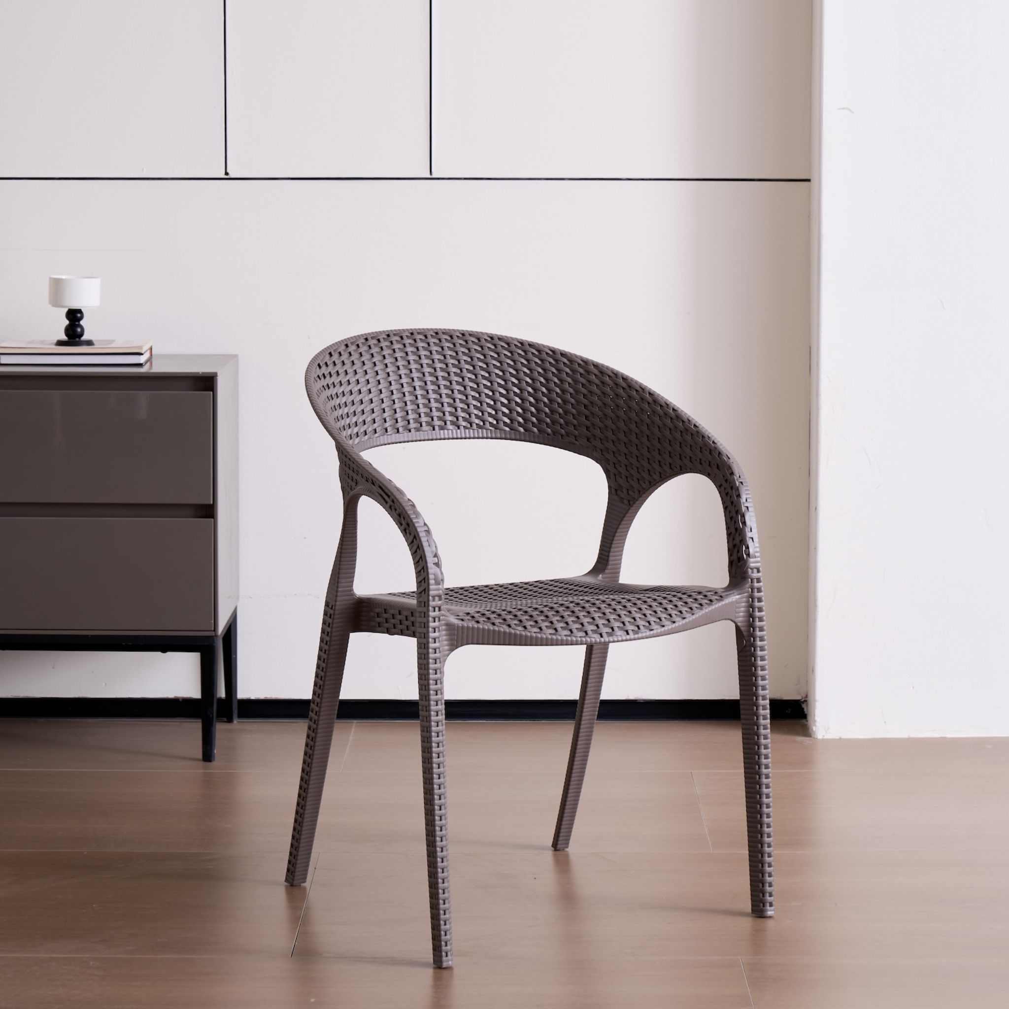 SPLASTIC Dark Grey UV Plastic Chair