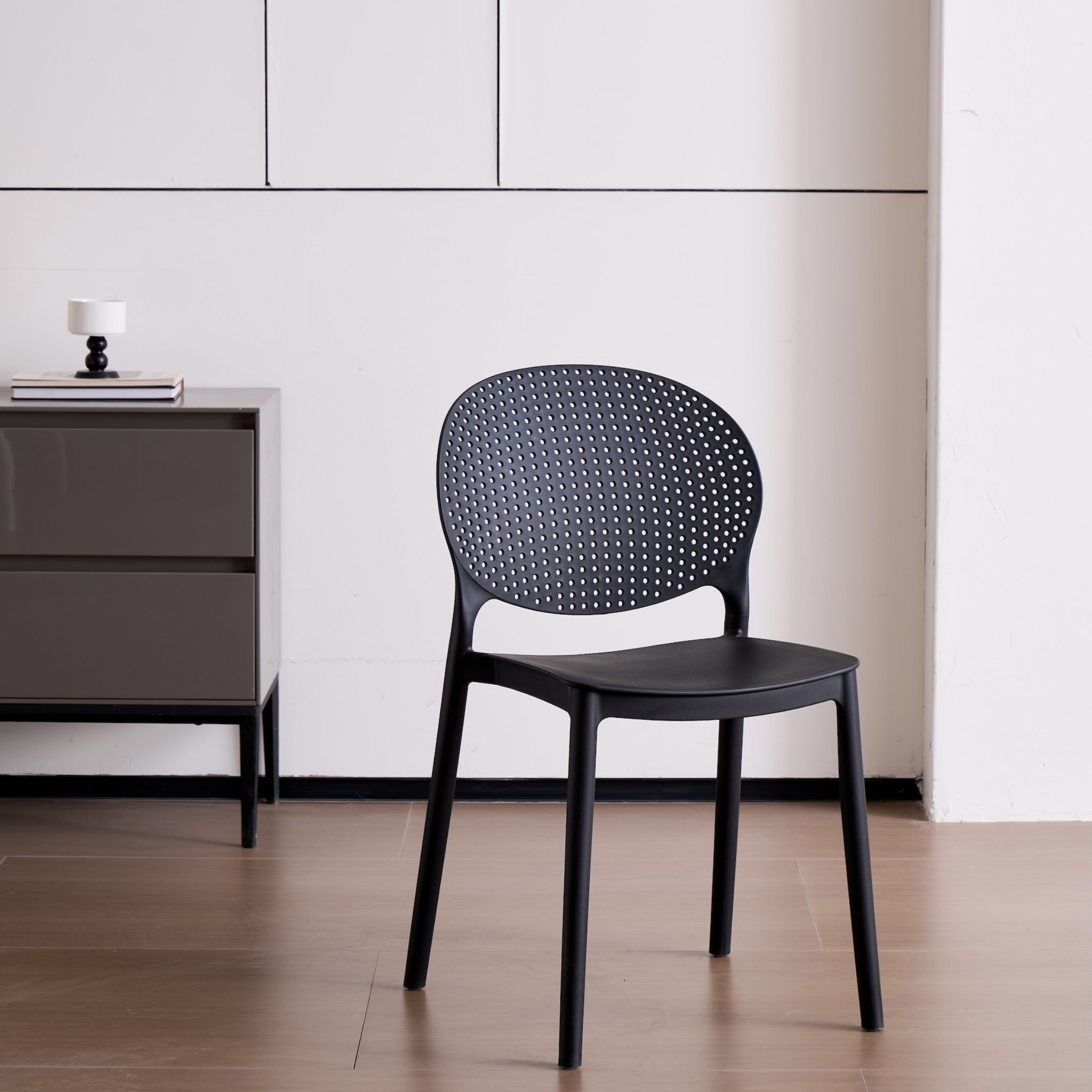 PALMIC Black UV Plastic Chair