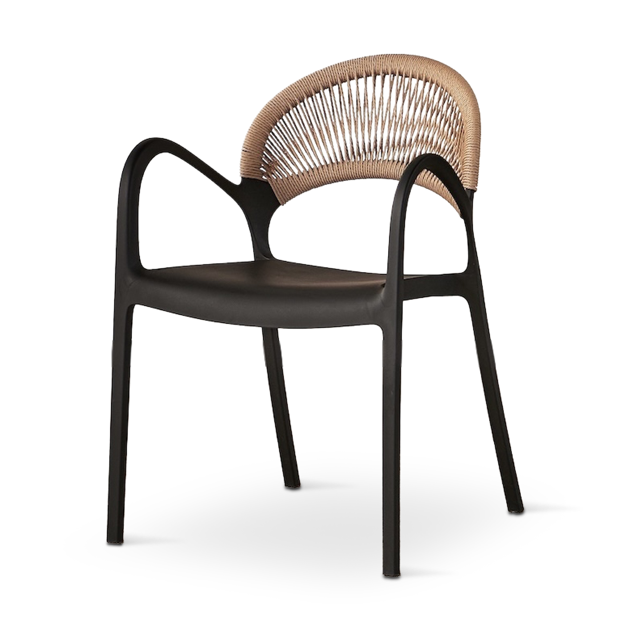 GLOREN Black & Brown UV Plastic Chair