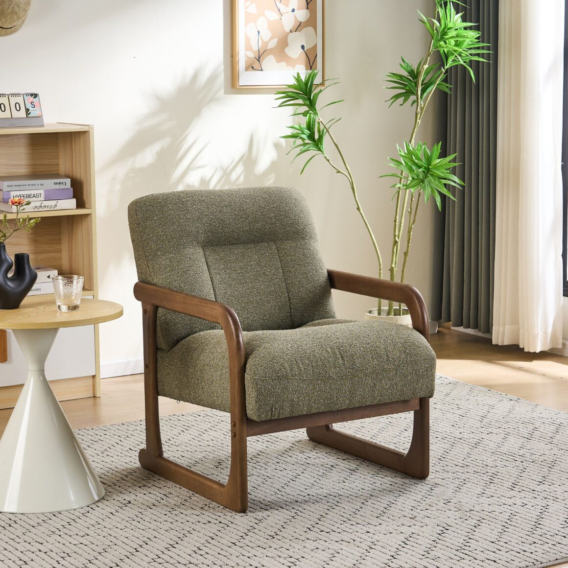 CENSORY Olive Green Armchair Fabric