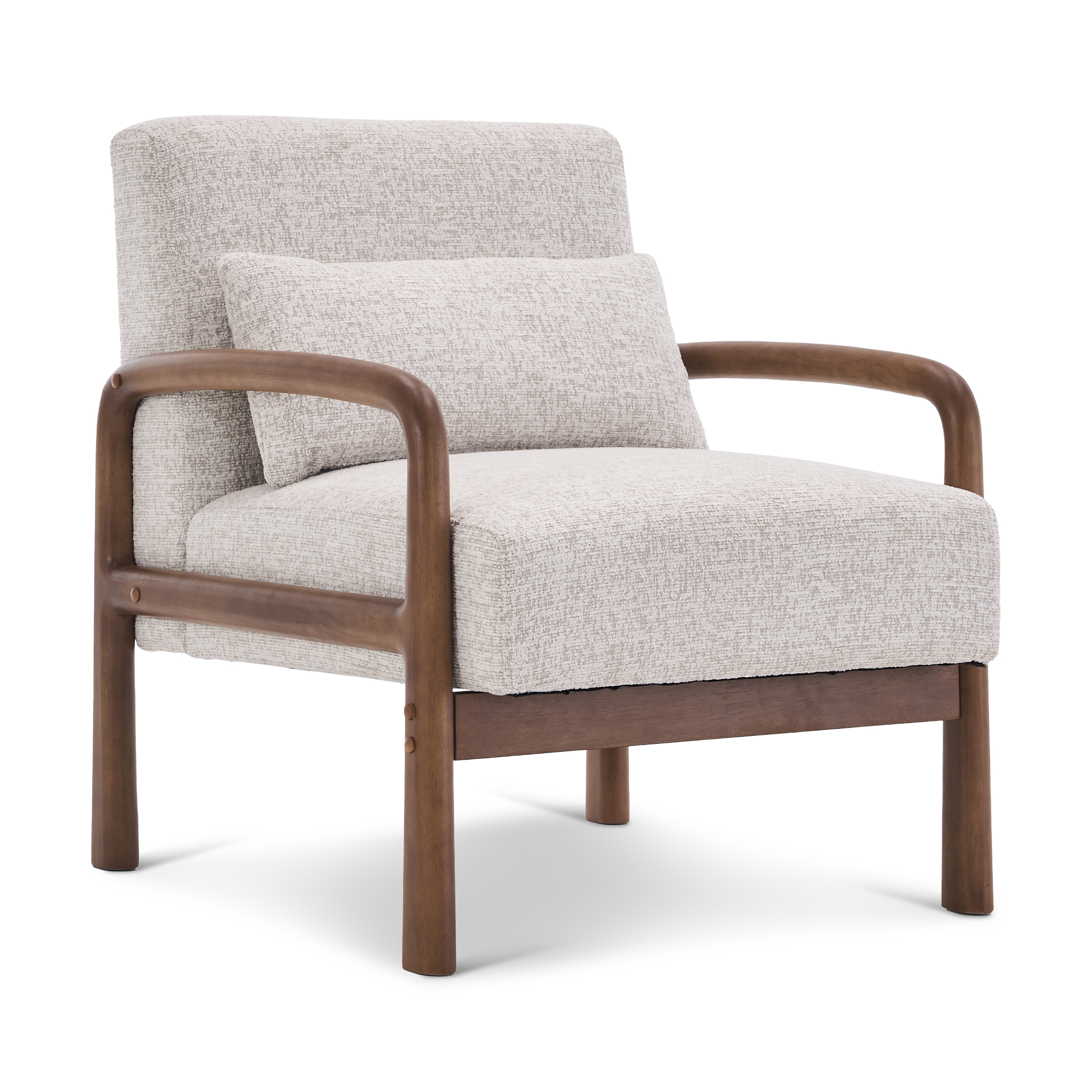 PASSIONISTA Light Grey Armchair Fabric