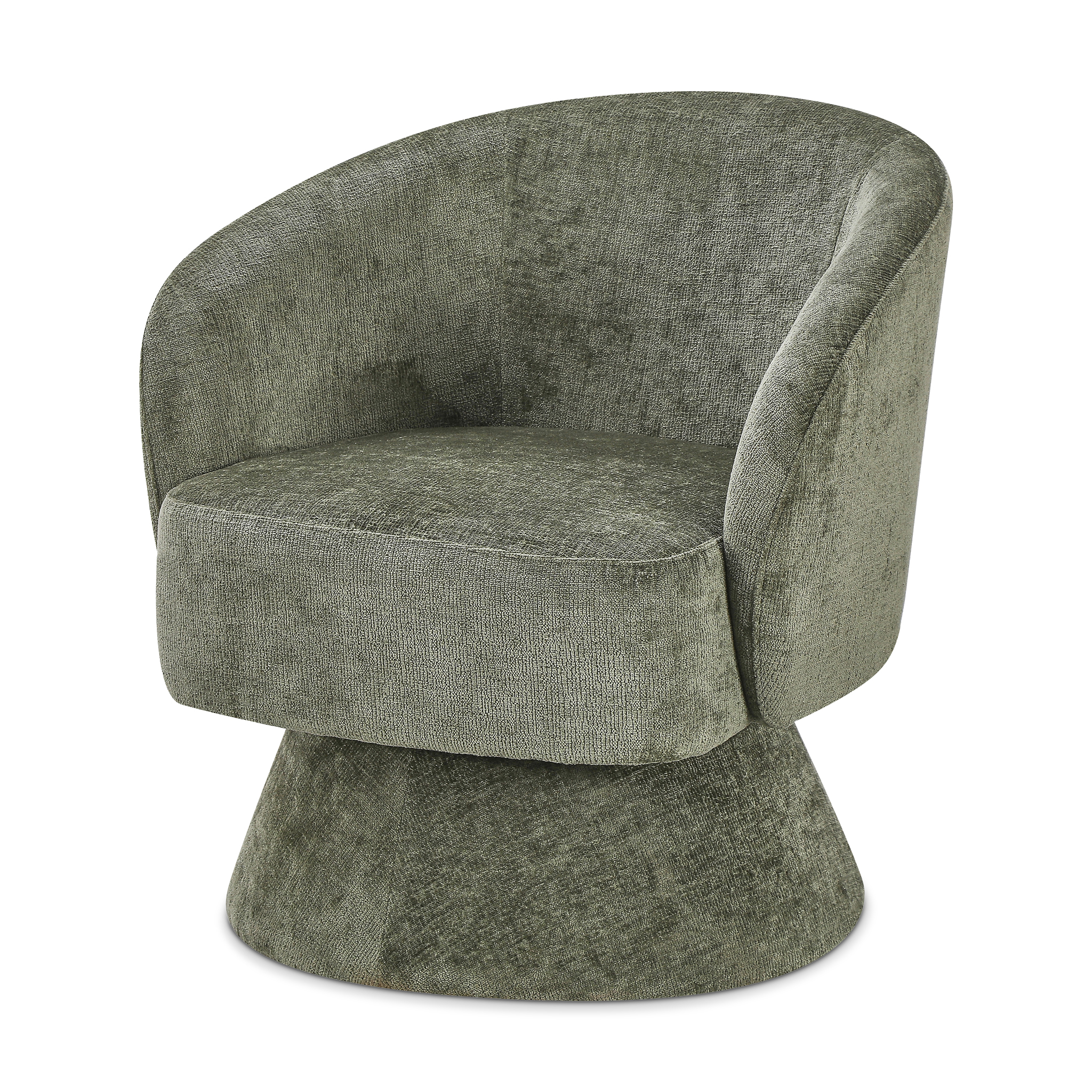 MONROE Green Swivel Armchair Fabric