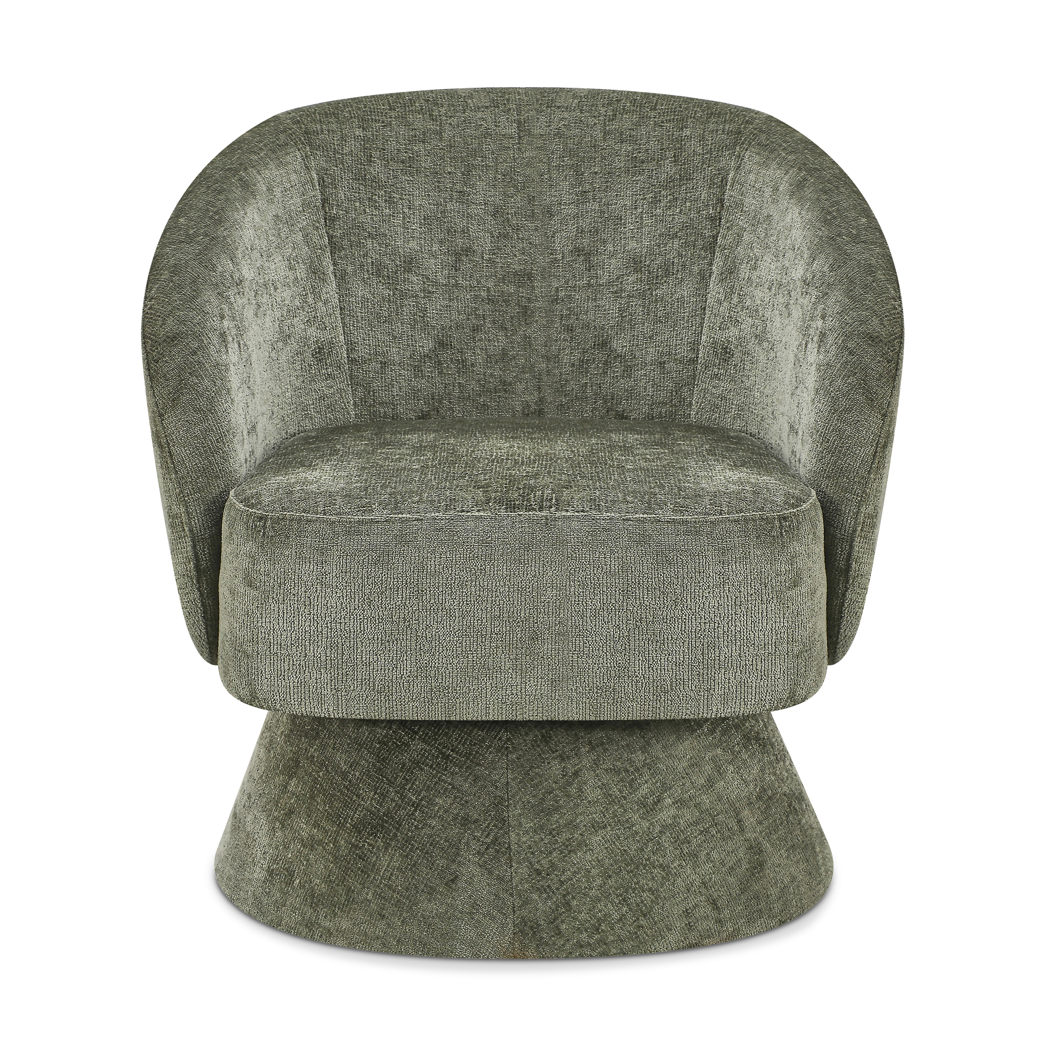 MONROE Green Swivel Armchair Fabric