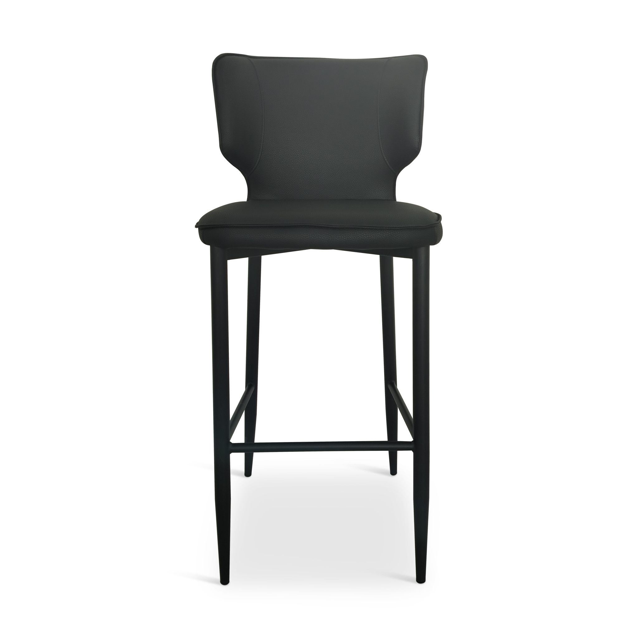 STOOLSIE Black Fabric Bar Stool