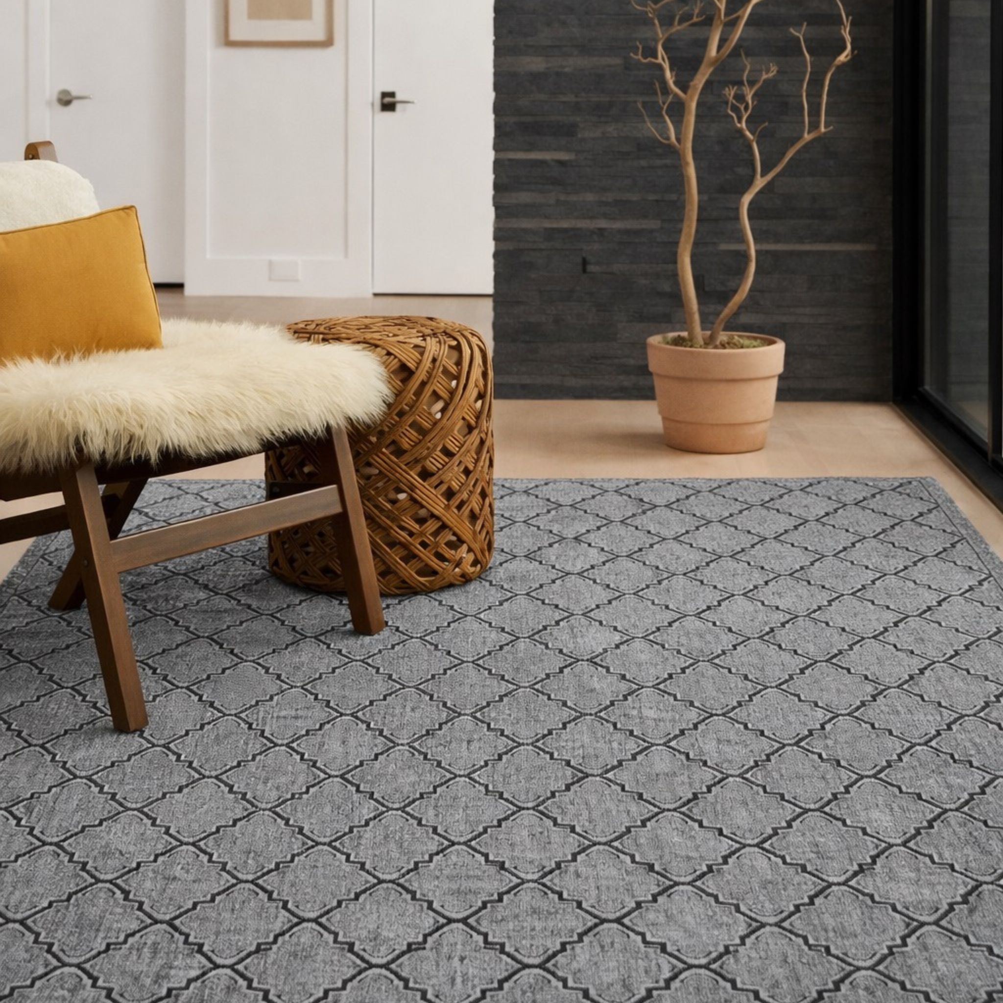 COUNTRY CARPET 200X285 9992DM BLACK